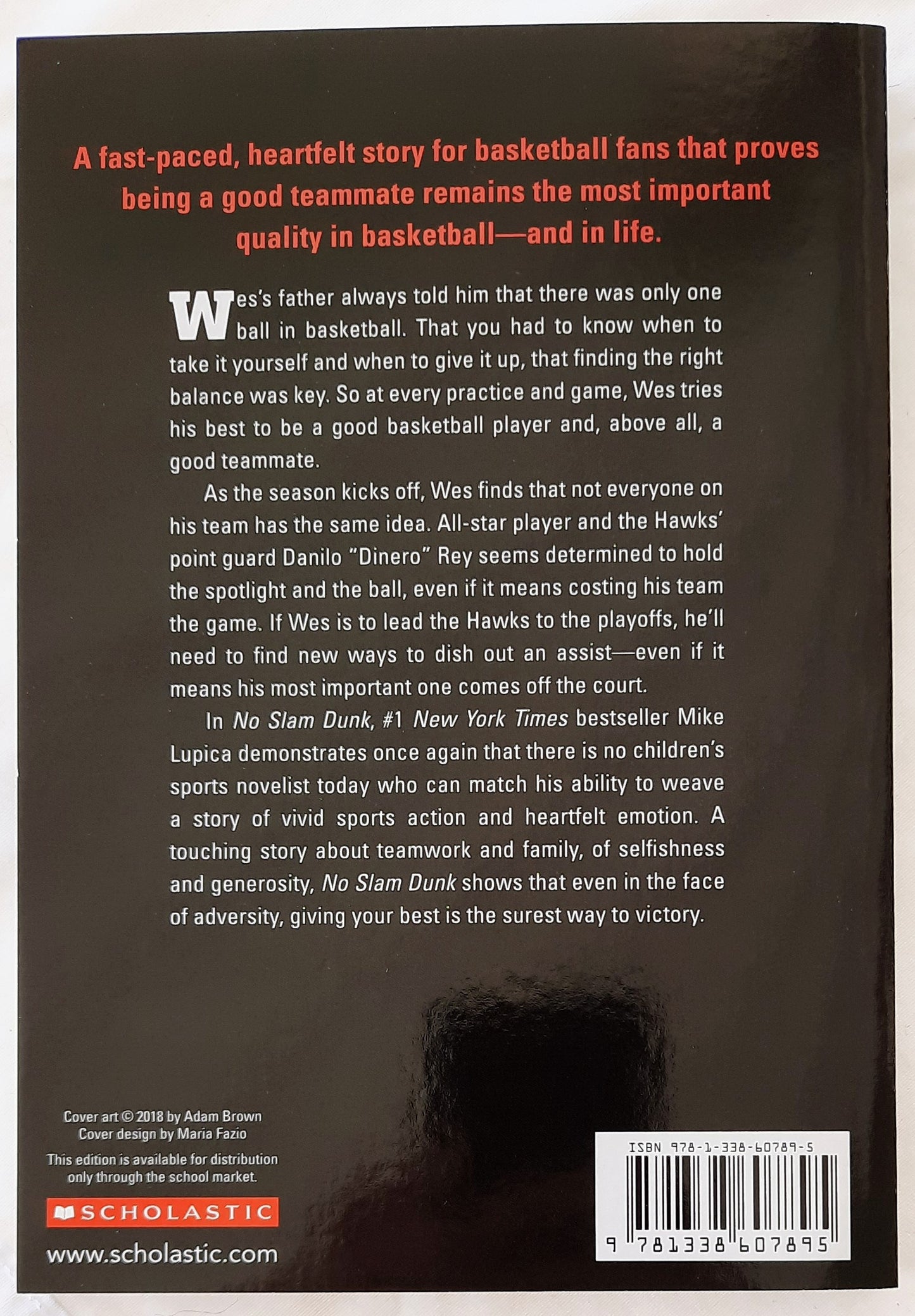 No Slam Dunk by Mike Lupica (New, Pbk, 2019, 229 pages, Scholastic)