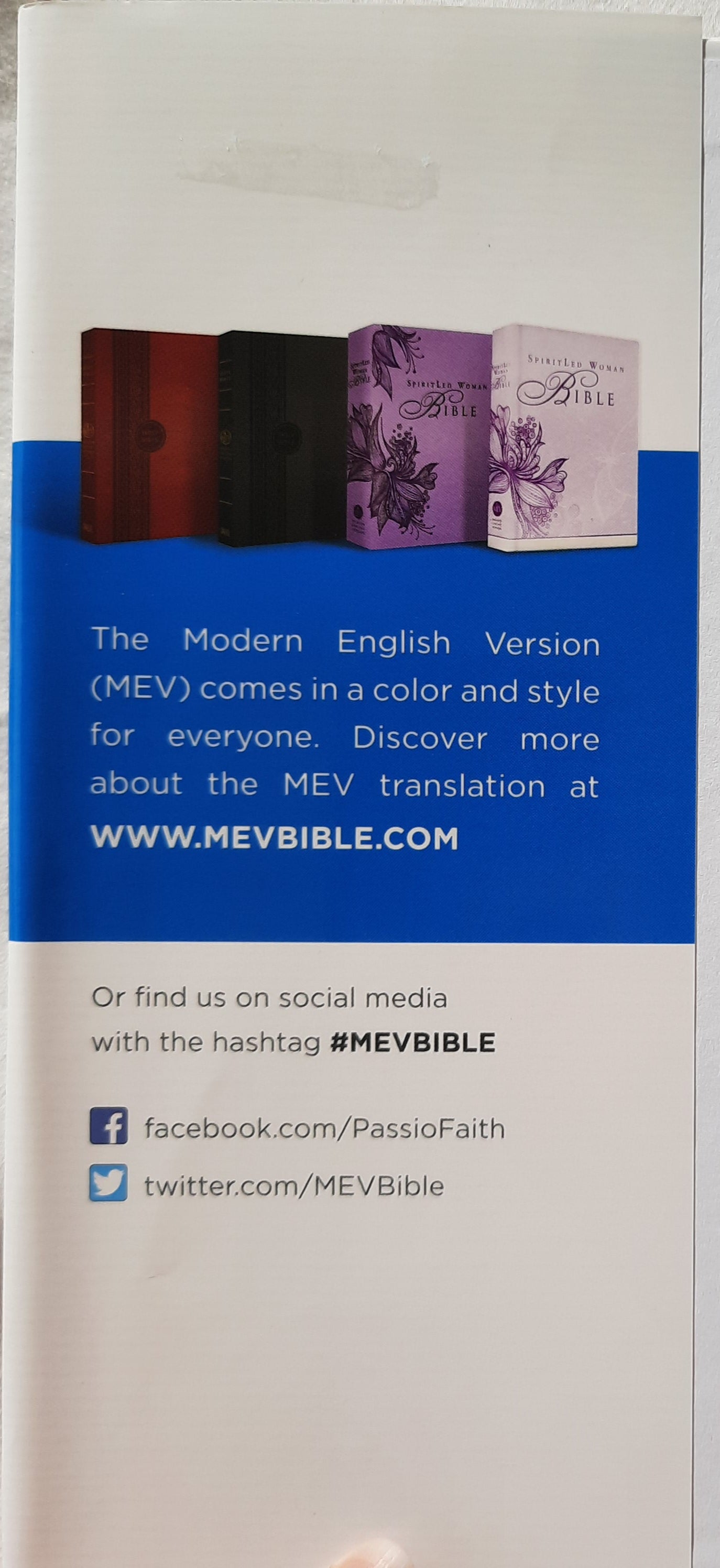 MEV Thinline Reference Bible (New, 2014, HC, 1184 pages, Passio, Red letter)