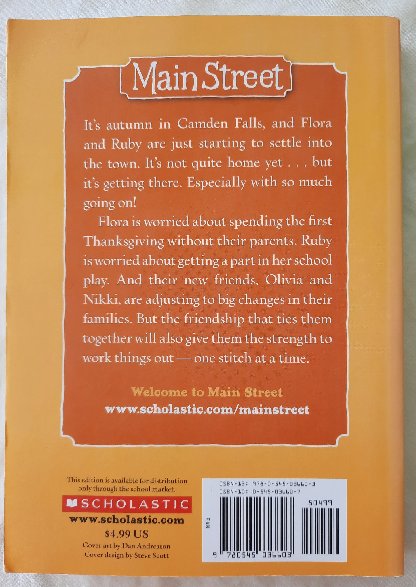Main Street: Needle and Thread by Ann M. Martin (Very Good, 2007, Pbk, 215 pages, Scholastic)