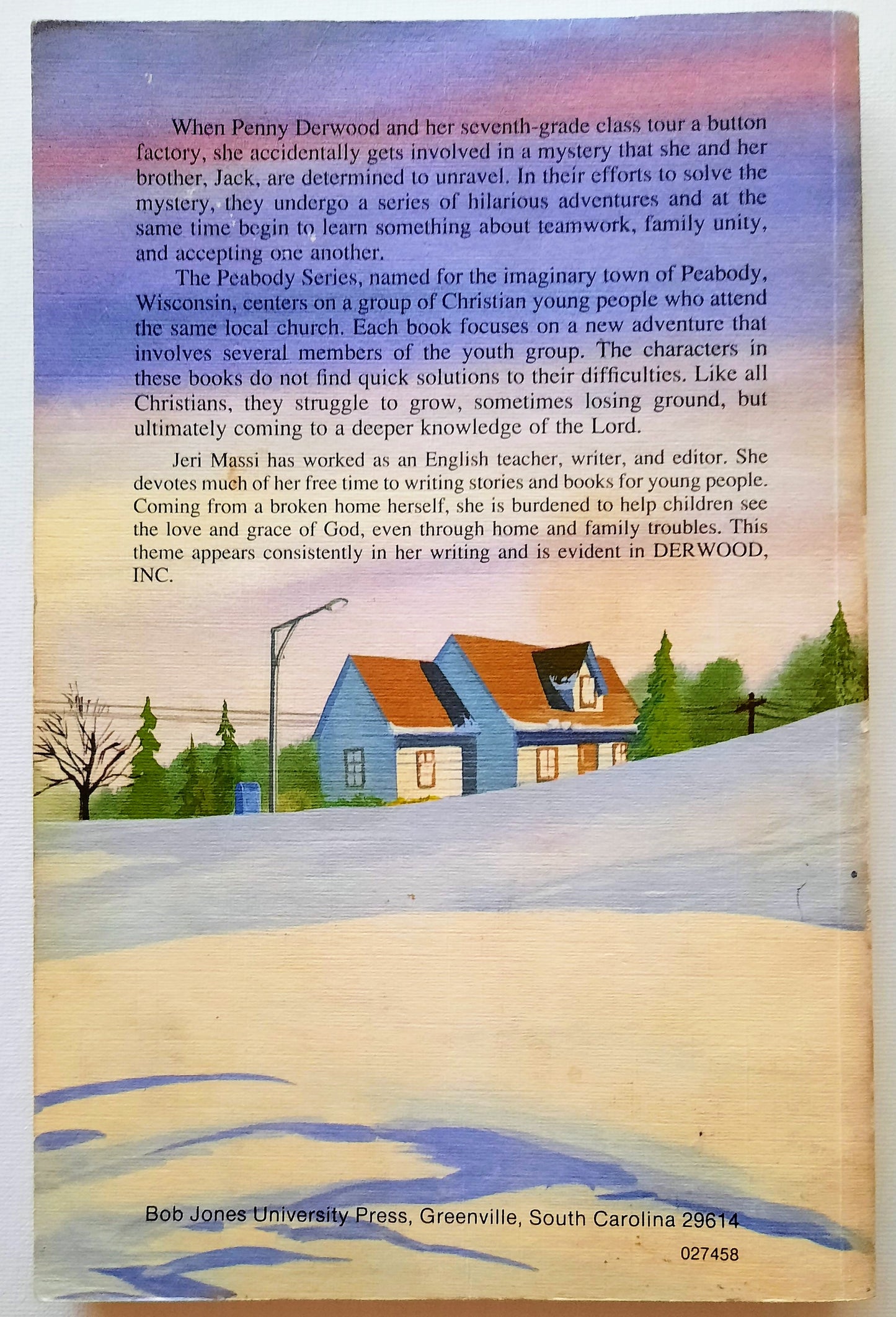 Derwood Inc. #1 by Jeri Massi (Peabody Adventure Series, Very good, 1983, Pbk, 272 pages, Bob Jones University Press)