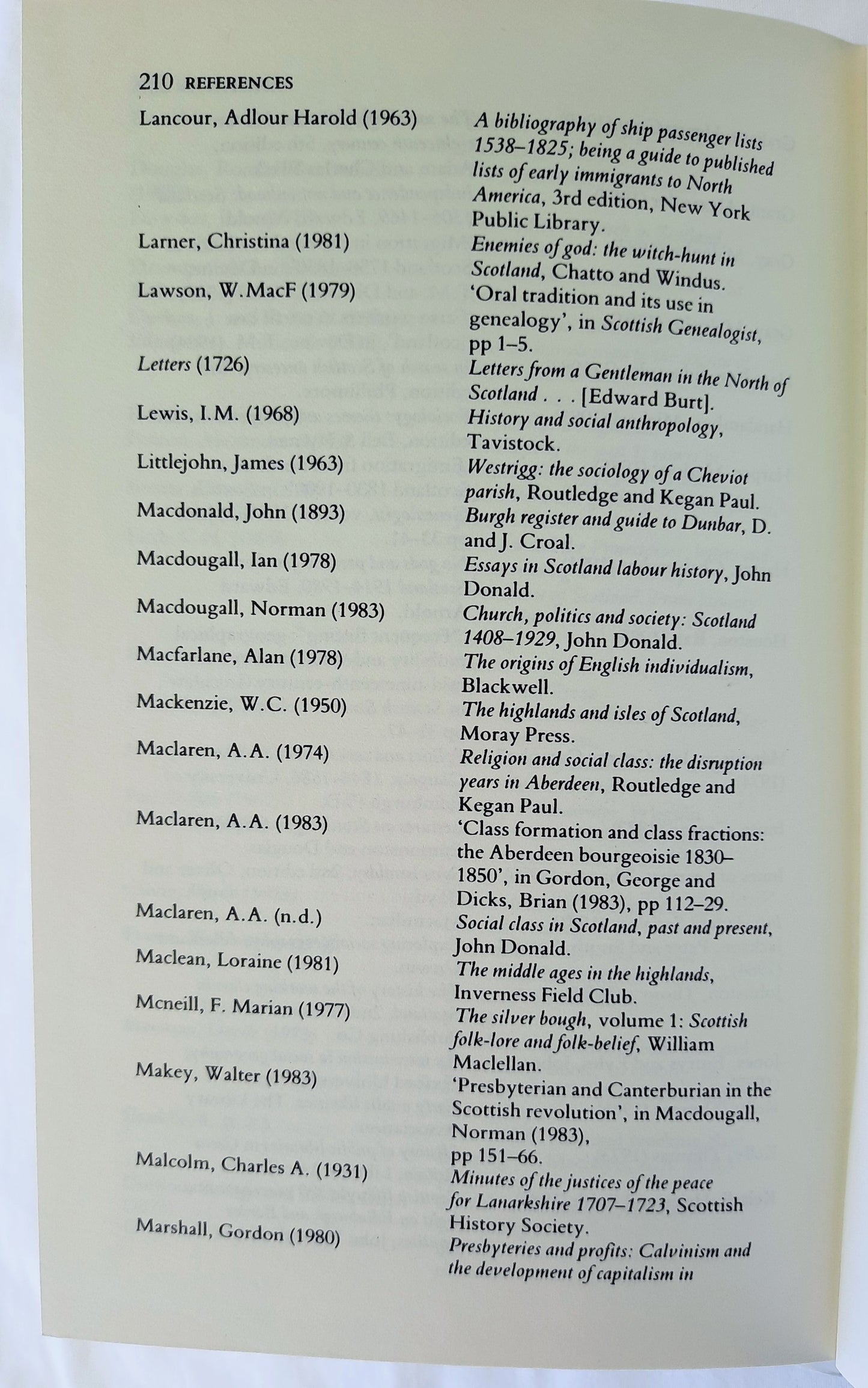 Scottish Family History by David Moody (Very good, 1988, HC, 219 pages, Genealogical Pub.)