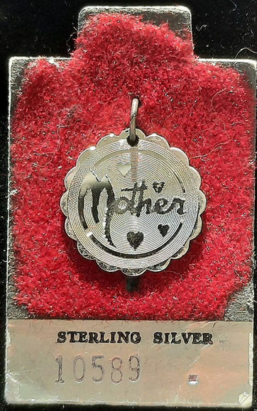 Charm: 'Mother' Sterling Silver Charm for Necklace Bracelet Vintage NEW, Gift