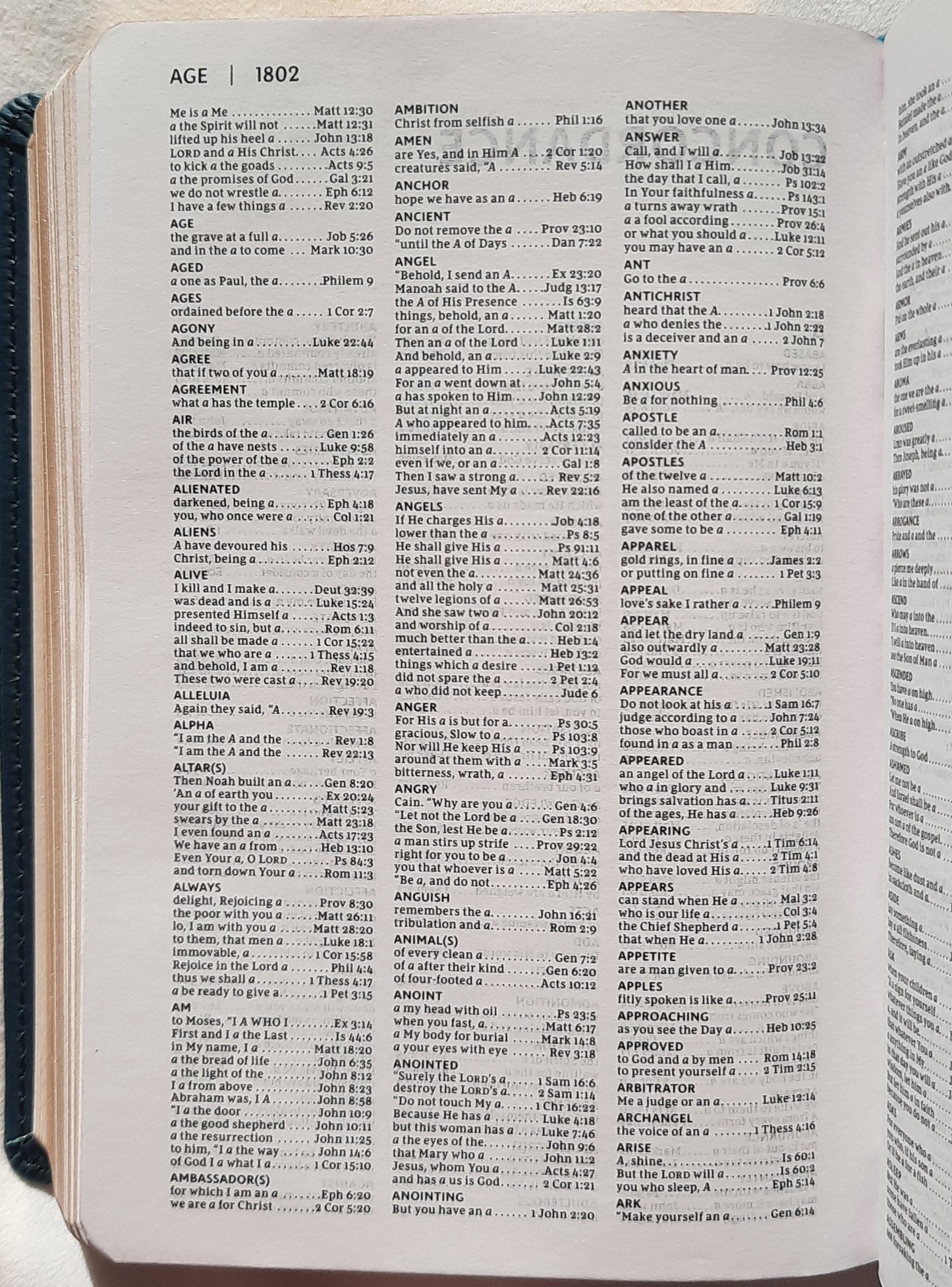 NKJV Compact Reference Bible Teal Leathersoft (New, 2020, Leathersoft, 1856 pages, Thomas Nelson)
