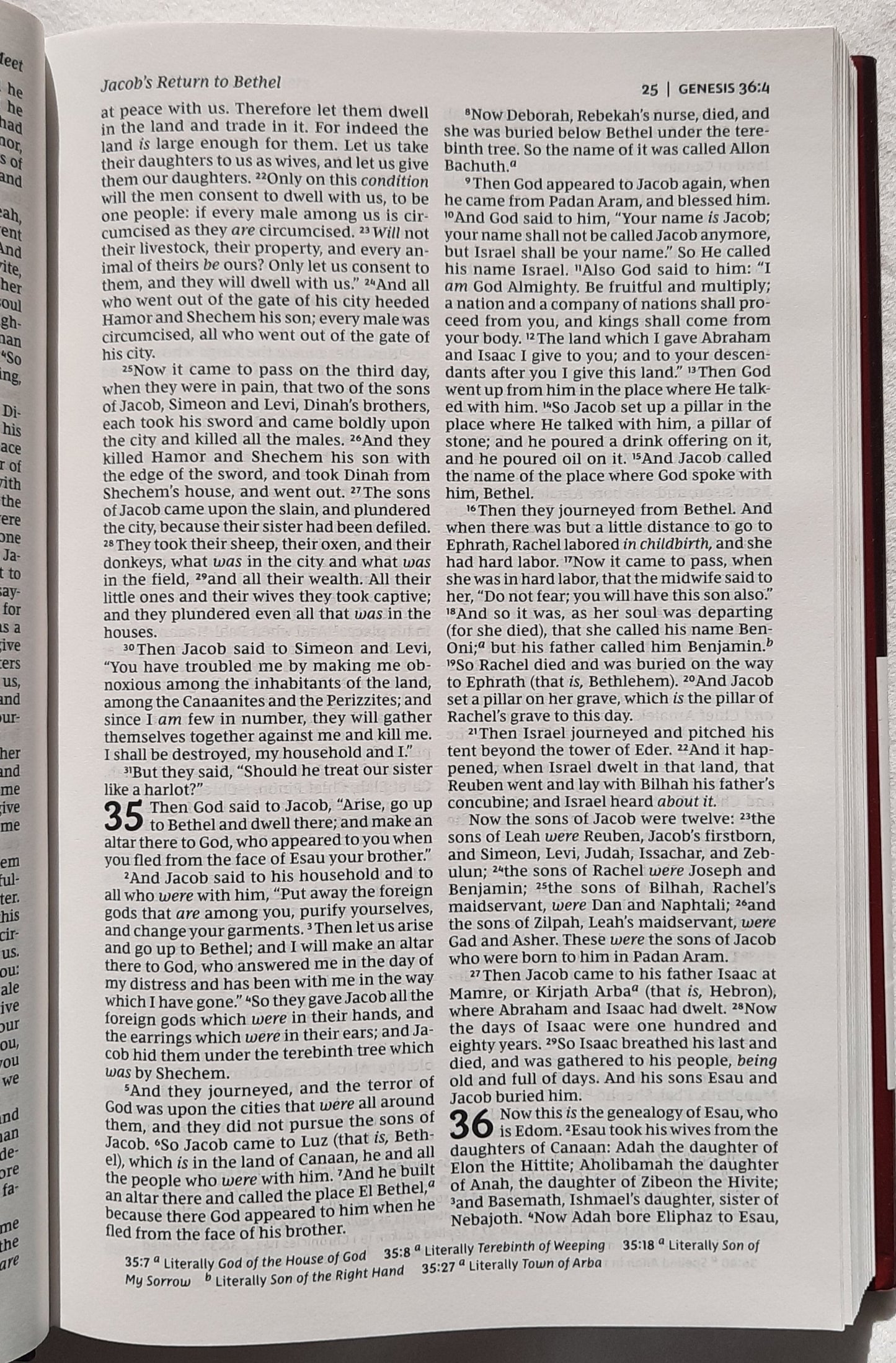 NKJV Pew Bible (New, 2018, HC, Burgundy, 880 pages, Thomas Nelson, Red letter)