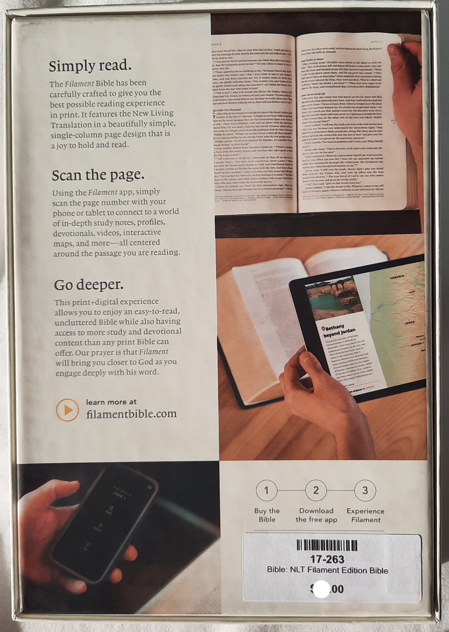 NLT Filament Edition Bible (New, 2018, HC Cloth, Midnight Blue, 2179 pages, Tyndale House)