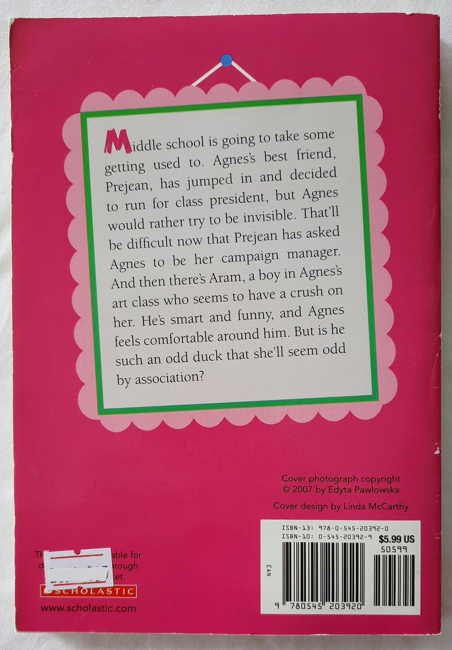 Agnes Parker Keeping Cool in Middle School by Kathleen O'Dell (Very Good, 2008, Pbk, 156 pages, Scholastic)