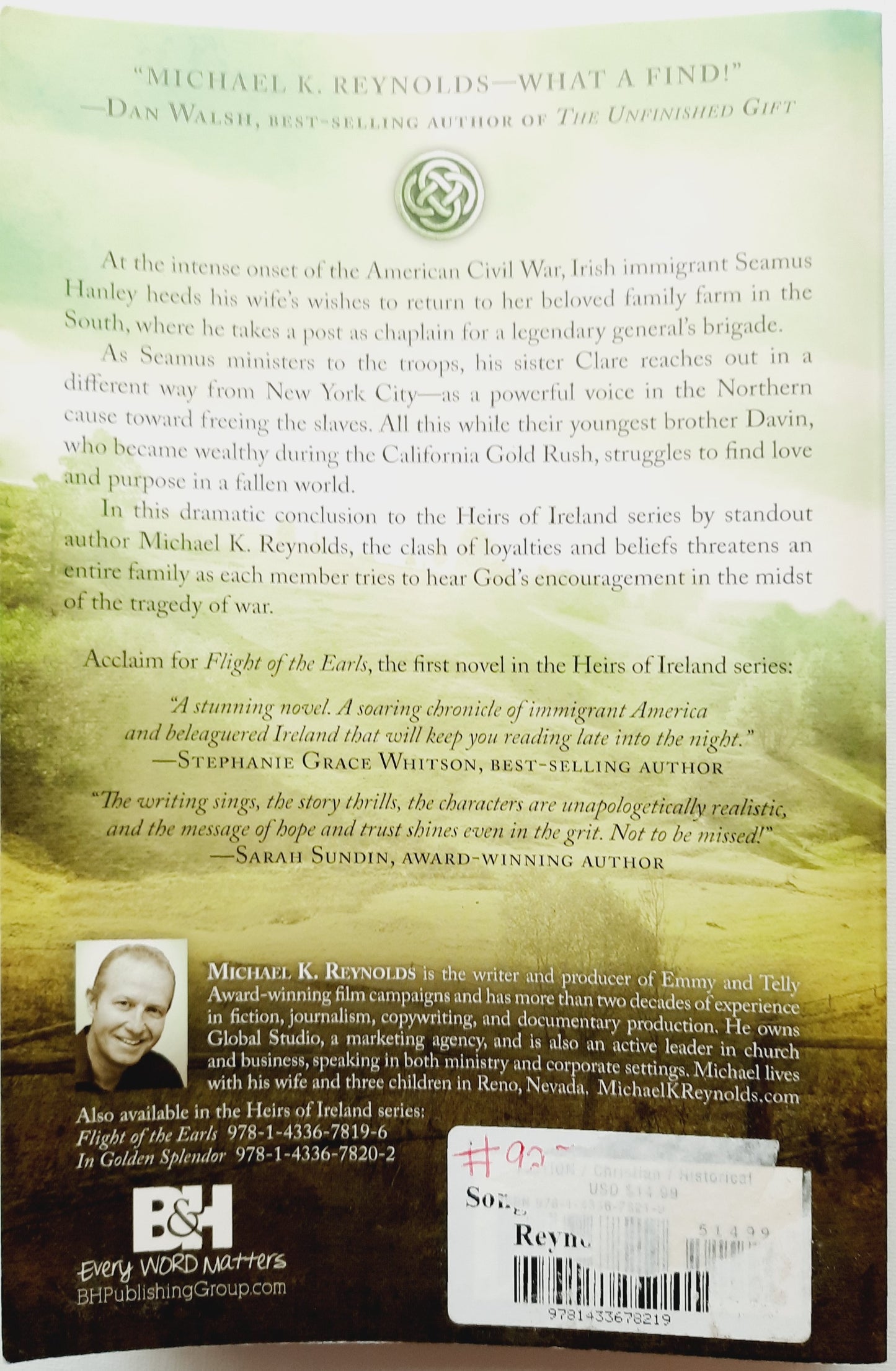 Songs of the Shenandoah by Michael K. Reynolds (Heirs of Ireland, Very good, 2014, Pbk, 431 pages, B&H Publishing)