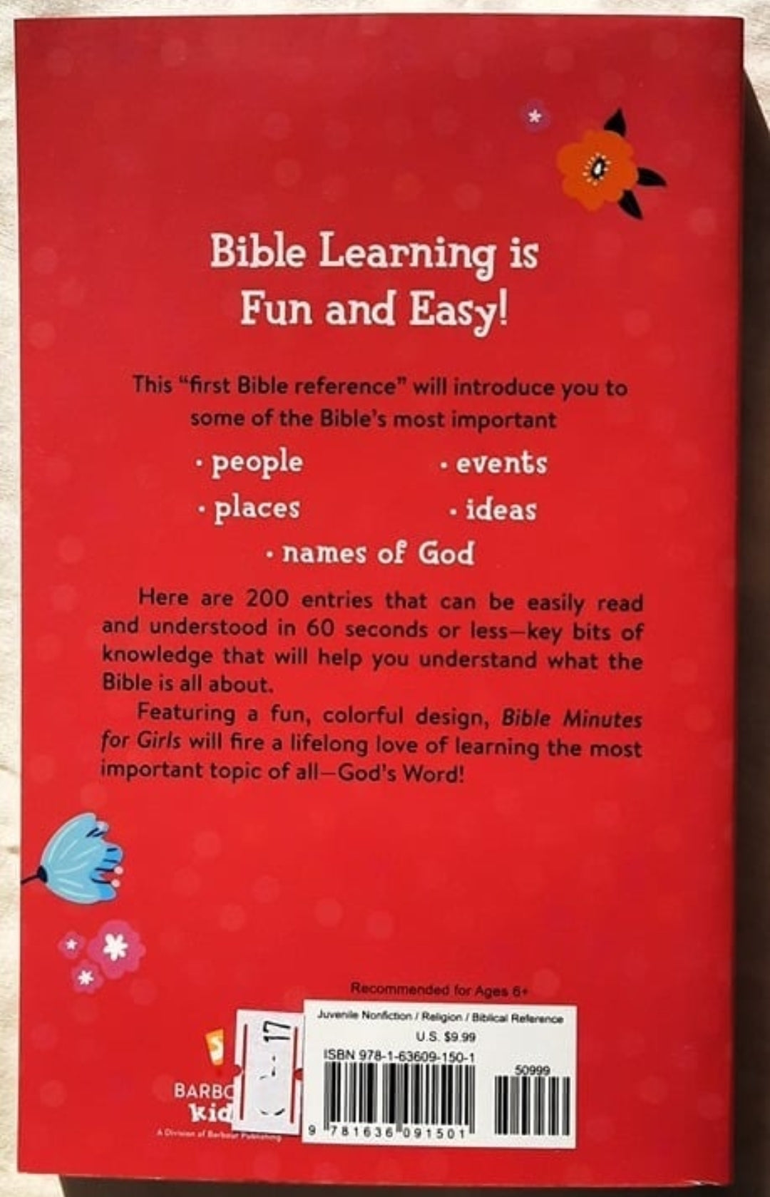 Bible Minutes for Girls by Barbour Publishing (New, 2021, Pbk, 206 pages)