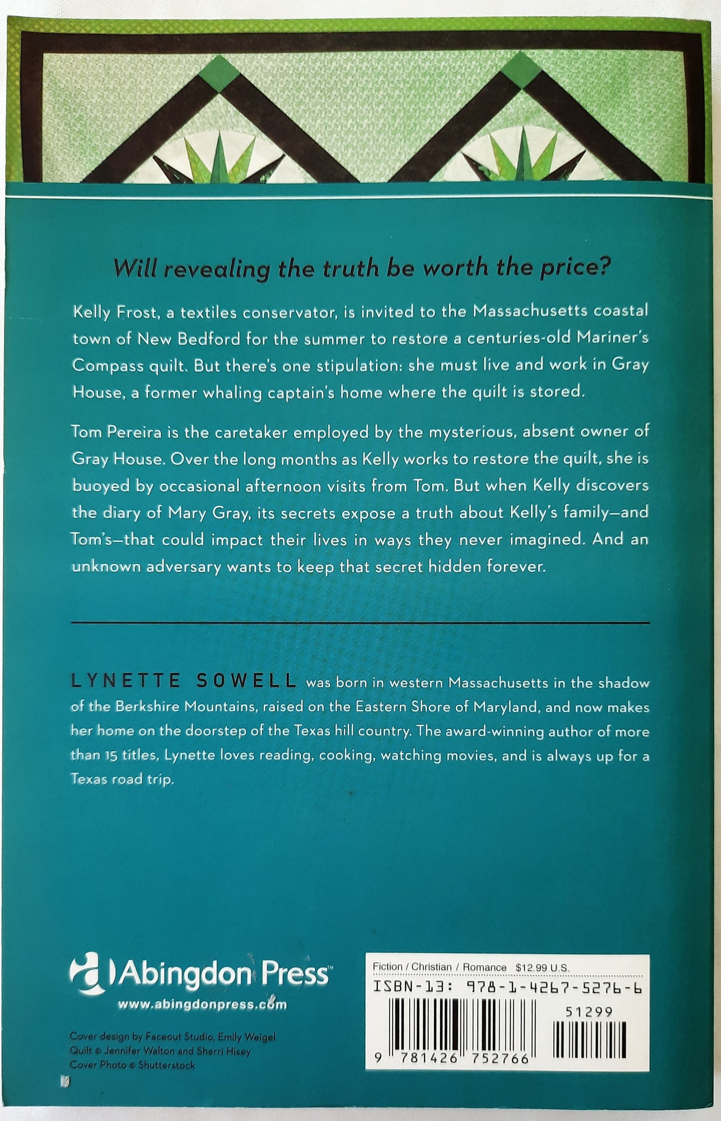 Tempest's Course by Lynette Sowell (Quilts of Love, New, 2013, Pbk, 240 pgs)