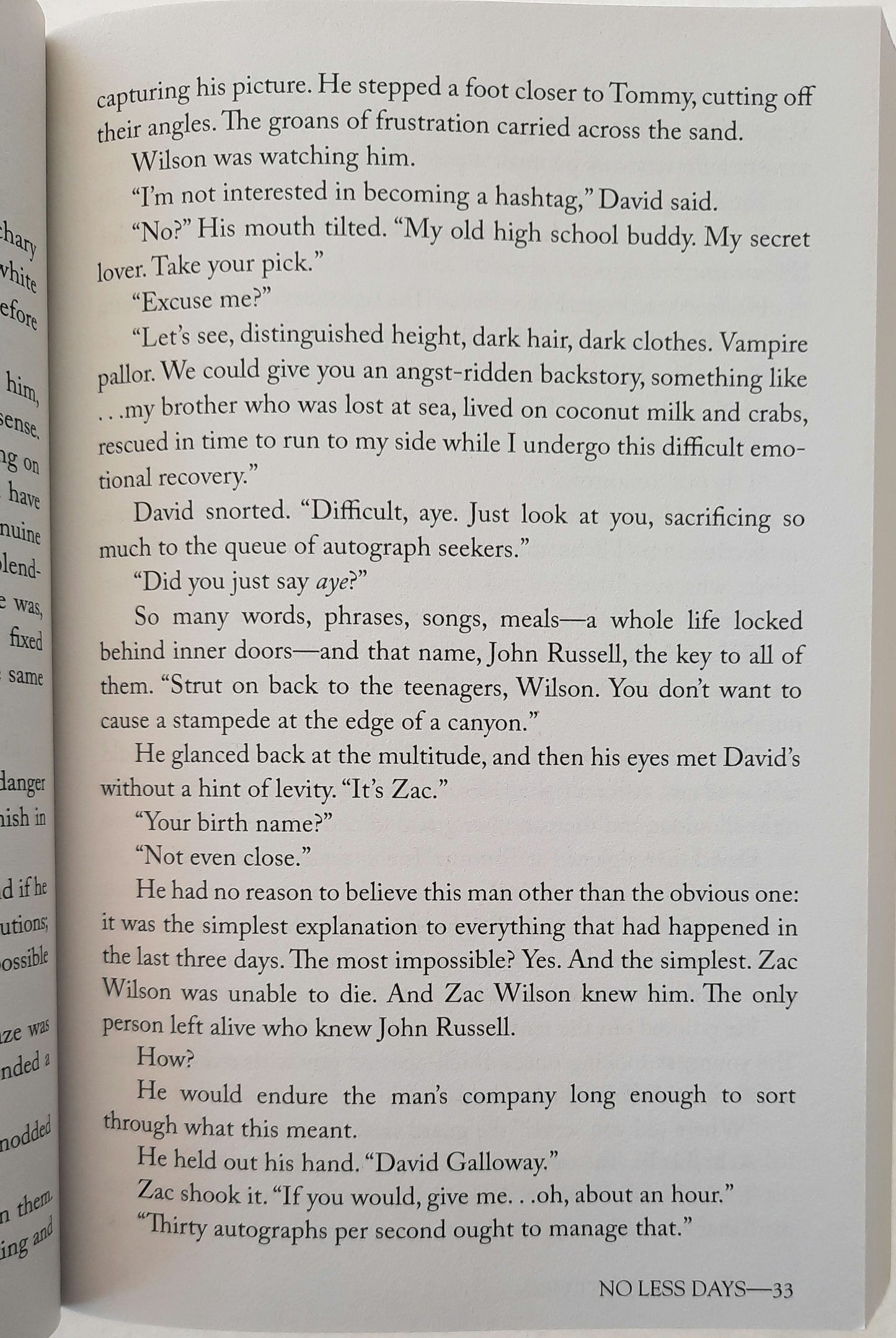 No Less Days #1 by Amanda G. Stevens (No Less Days, Like new, 2018, 320 pgs)