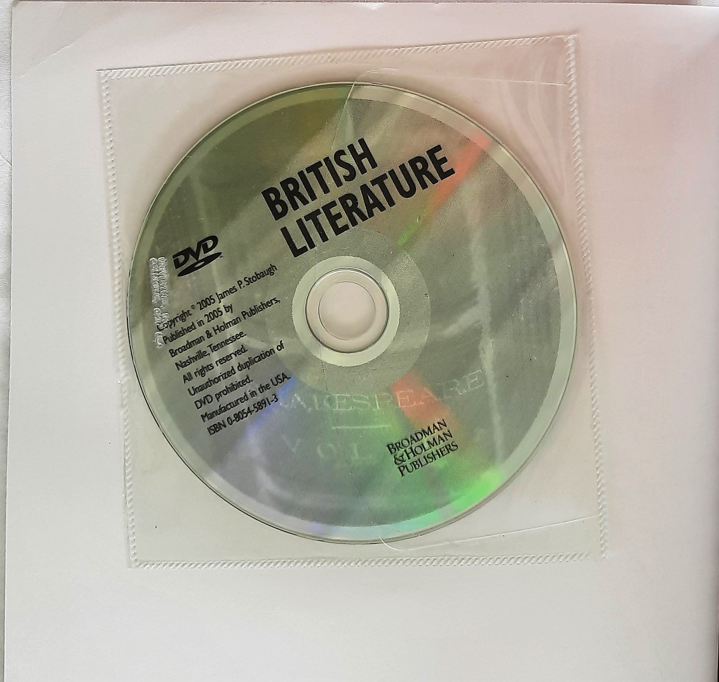 British Literature Teacher Edition with DVD by James Stobaugh (High School, NEW, 2005, Pbk, 360 pages, Broadman & Holman)