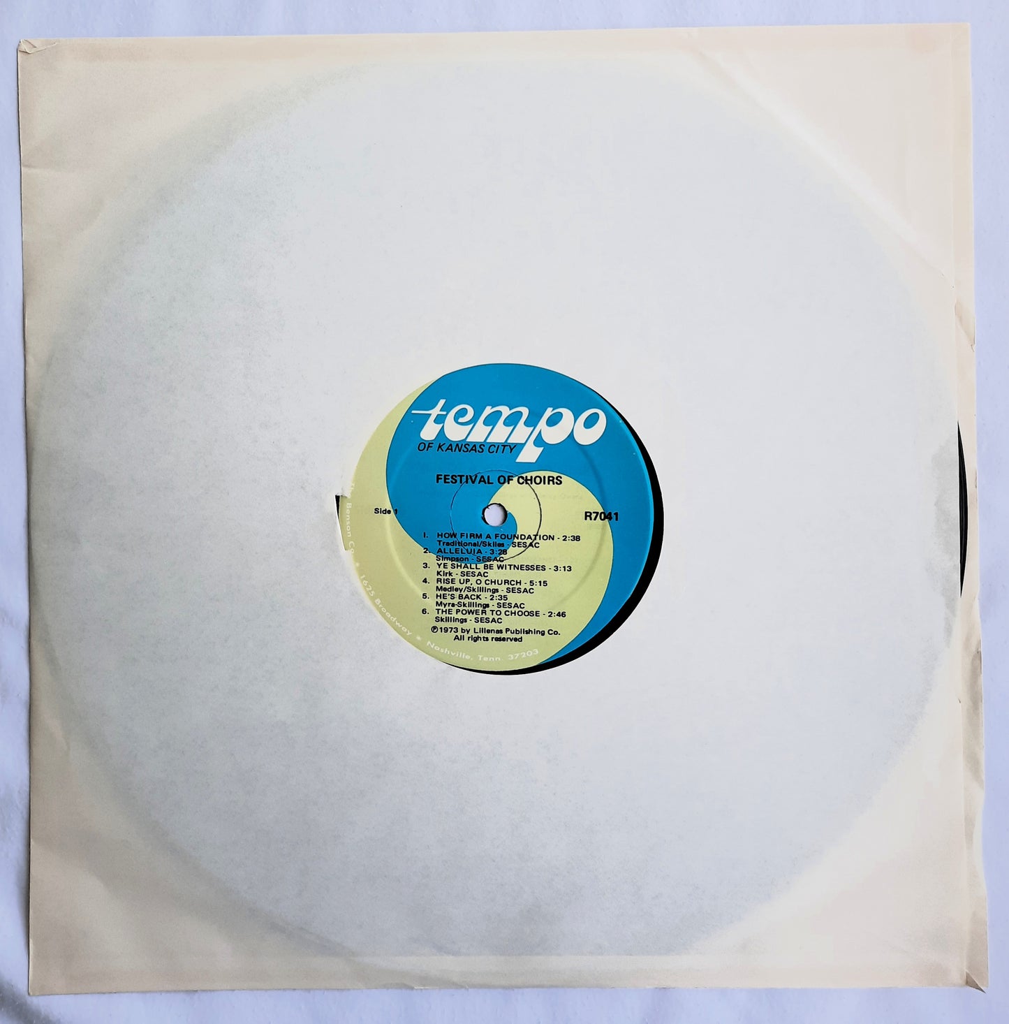 Tempo of Kansas City A Festival of Choirs Vinyl Record Jesse Peterson; Otis Skillings (Very good, Lillenas Publishing Co., RARE RECORD)