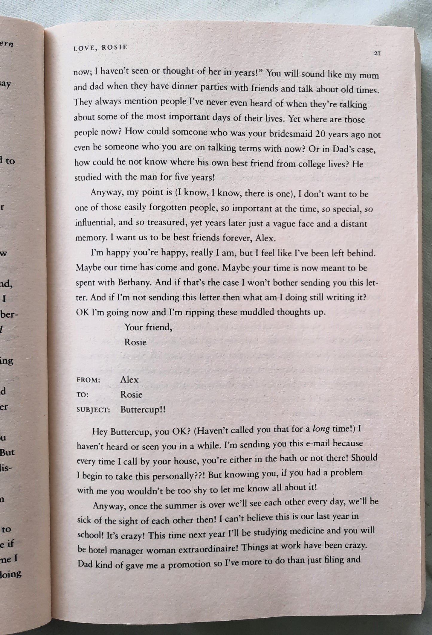 Love, Rosie by Cecelia Ahern (Very good, 2015, Pbk, 434 pages, Hachette Books)
