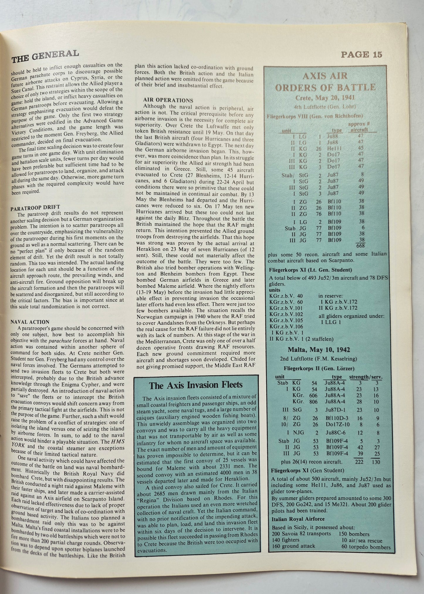 The Avalon Hill General Vol. 15 No. 3 Air Assault on Crete Sept.-Oct. 1978