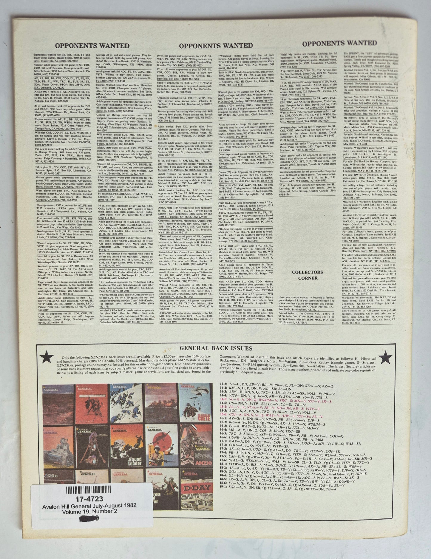 The Avalon Hill General Vol. 19 No. 2 Battle of the Bulge July-August 1982