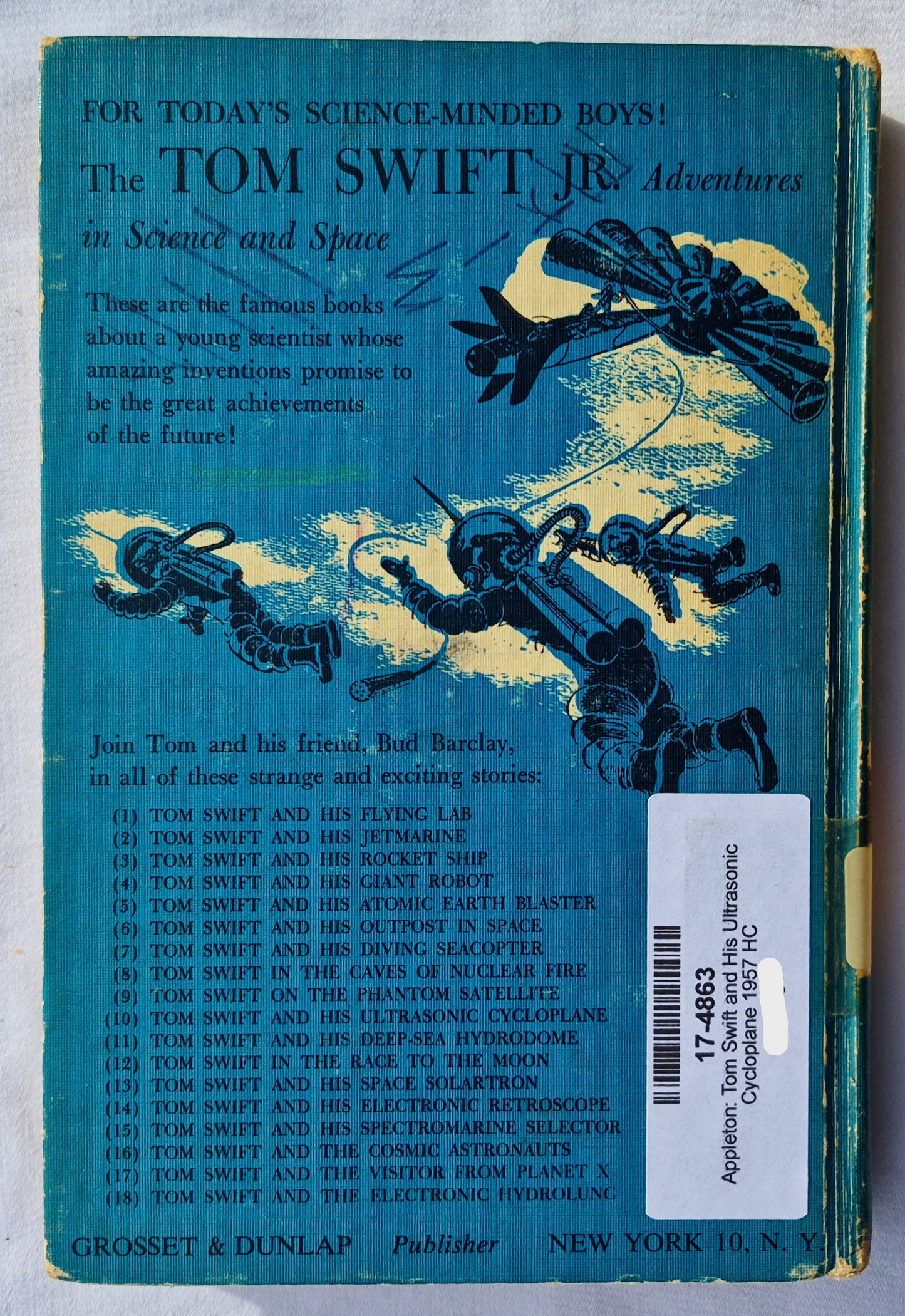 Tom Swift und sein Überschall-Cycloplan von Victor Appleton II (Gut, 1957, gebunden, 182 Seiten, Grosset & Dunlap)