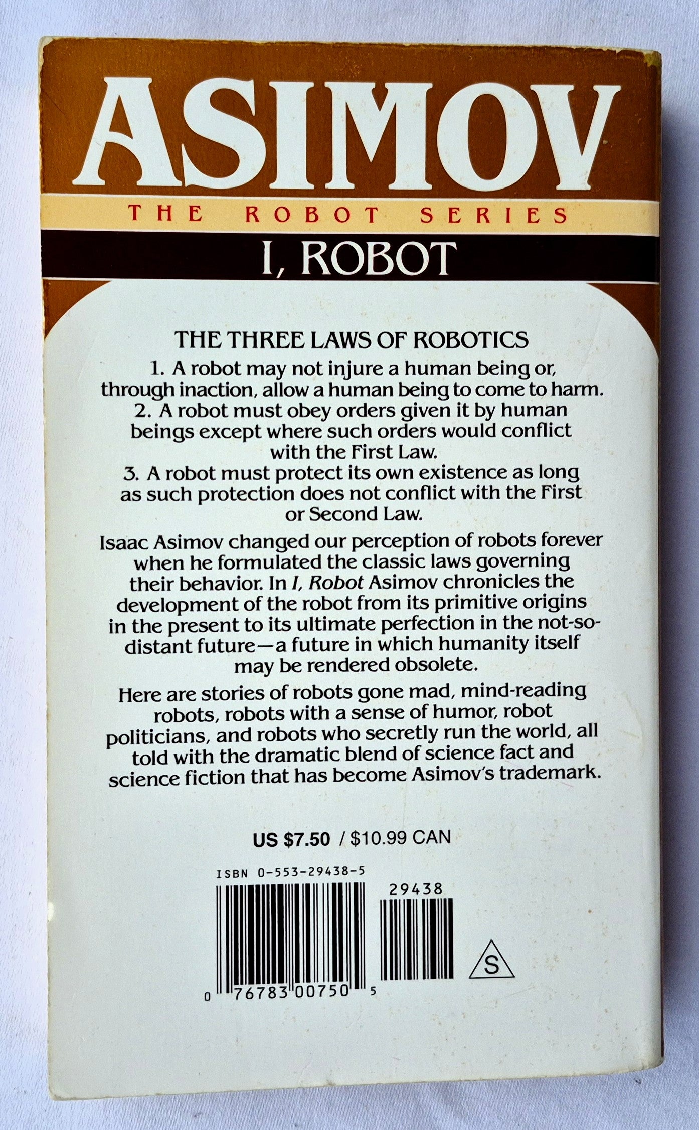 Ich, der Roboter von Isaac Asimov (Sehr gut, 1991, Taschenbuch, 272 Seiten, Bantam Books)