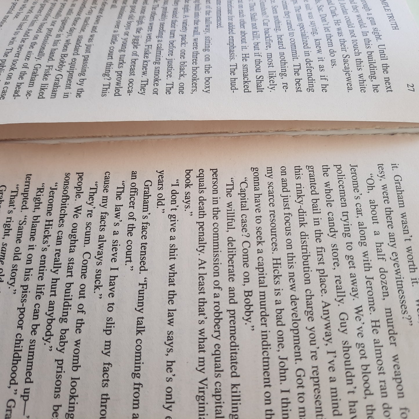The Simple Truth by David Baldacci (Good, 1999, Pbk, 528 pages, Hachette)