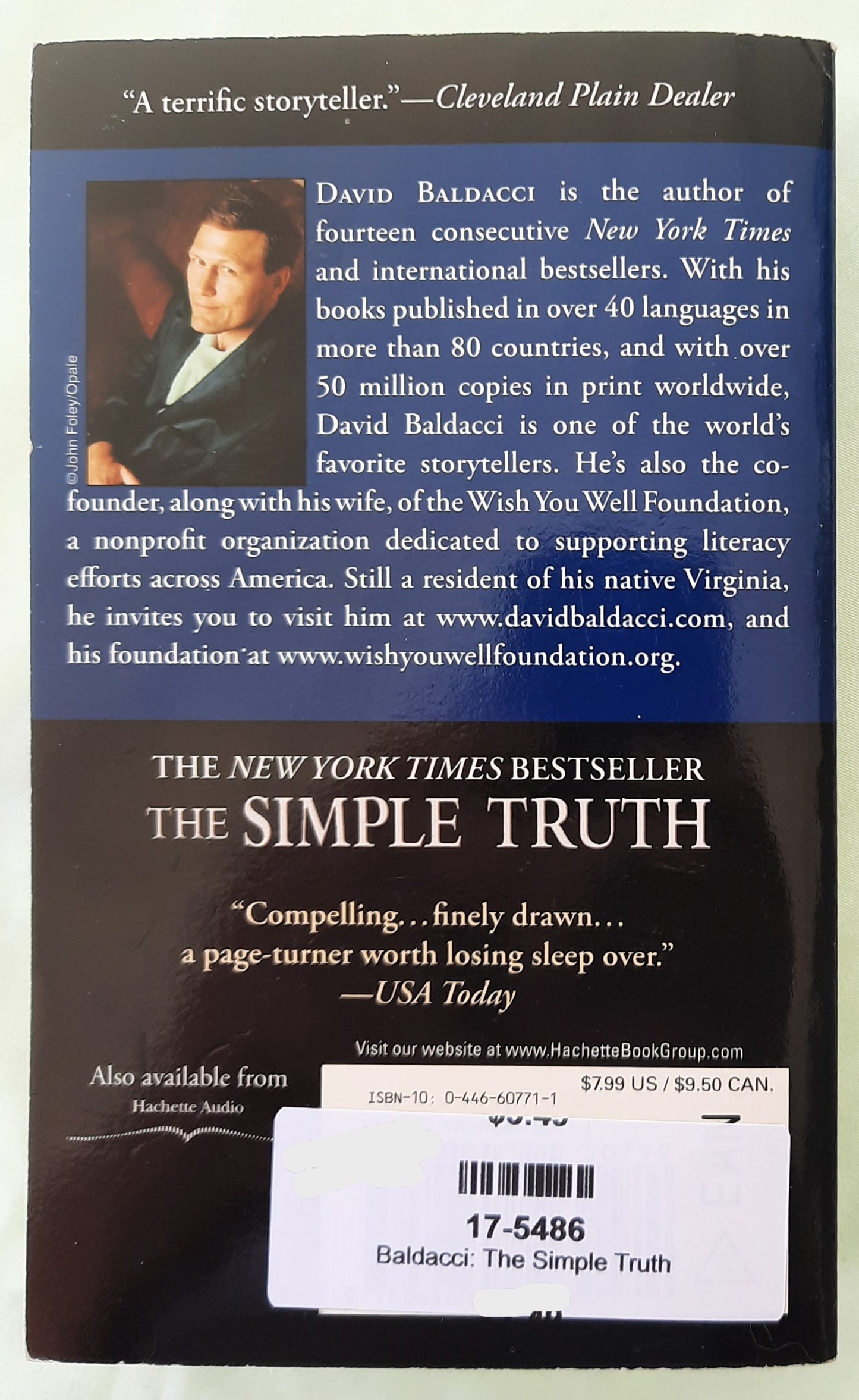 The Simple Truth by David Baldacci (Good, 1999, Pbk, 528 pages, Hachette)