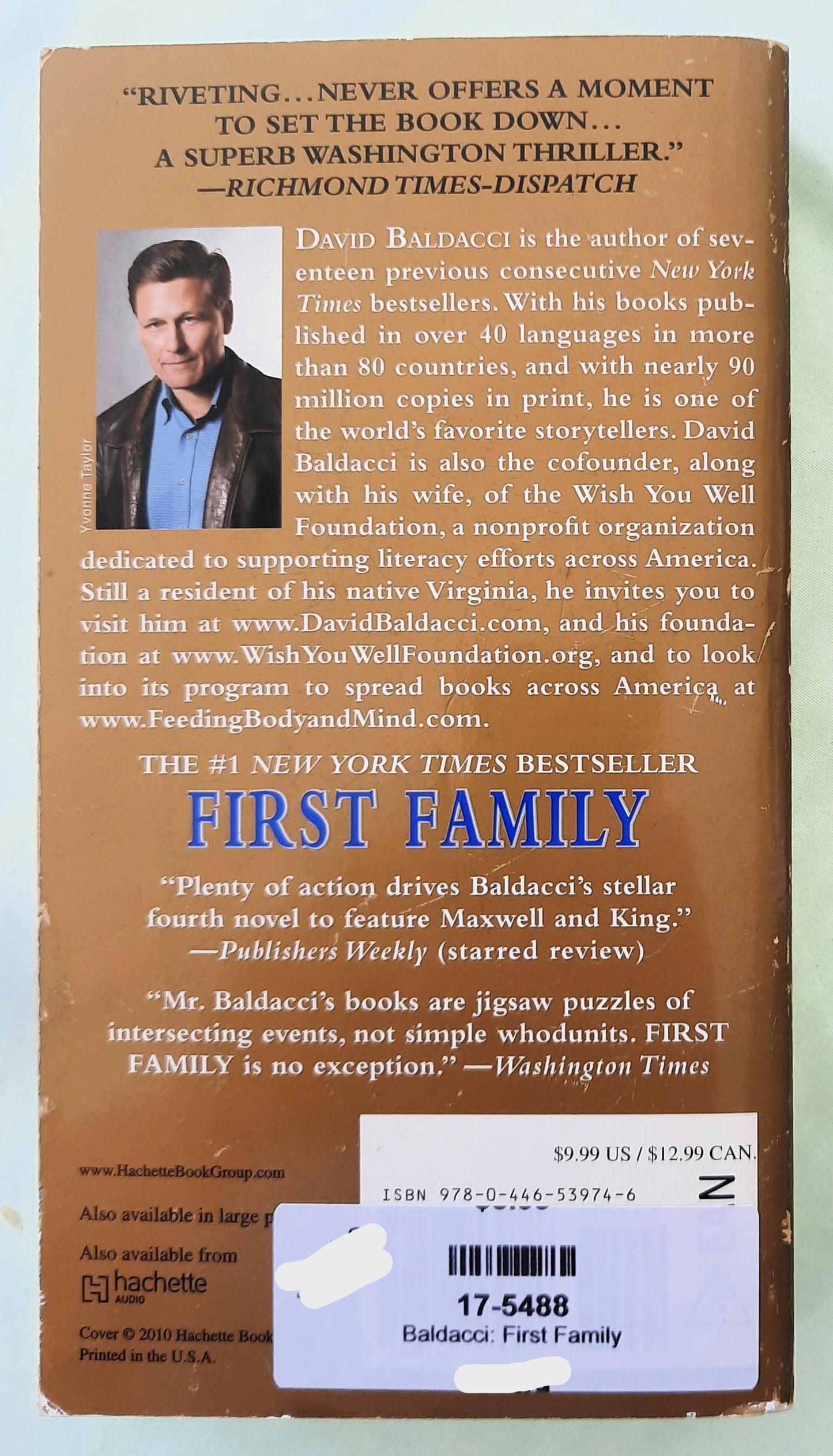 First Family by David Baldacci (King & Maxwell #4, Good, 2010, Pbk, 639 pages, Hachette)