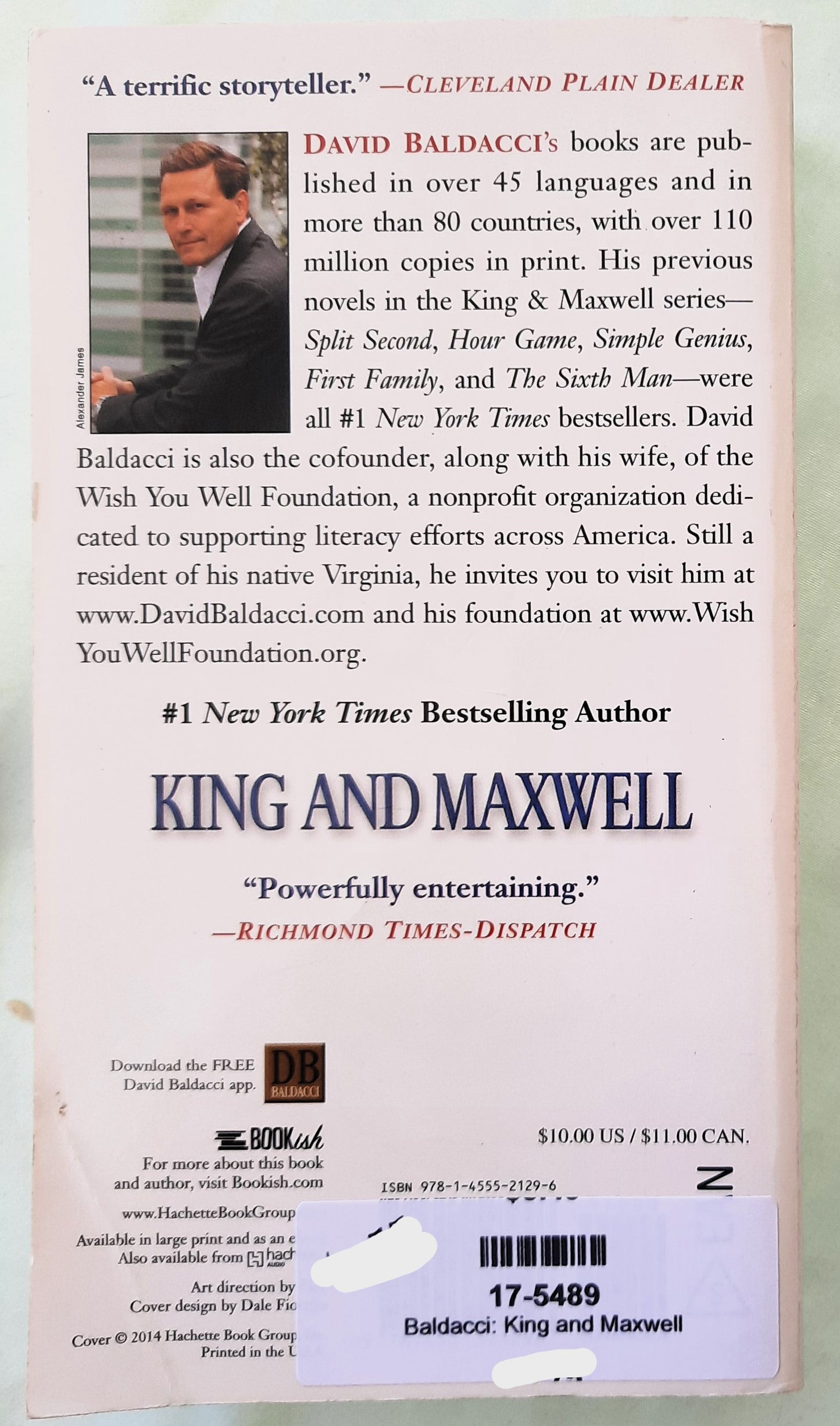 King and Maxwell #6 by David Baldacci (Very Good, 2014, Pbk, 561 pages, Hachette Book Group)