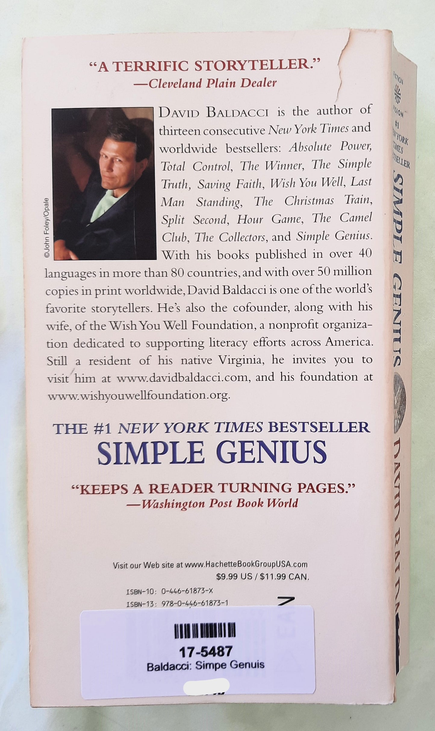 Simple Genuis by David Baldacci (King & Maxwell #3, Good, 2008, Pbk, 460 pages, Grand Central Publishing)