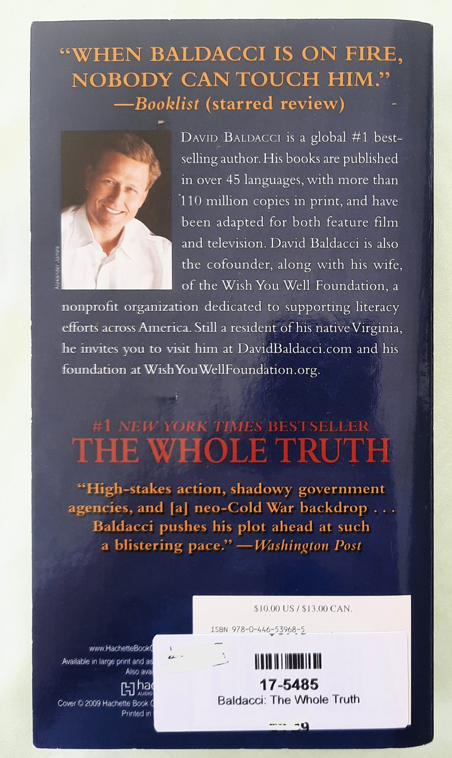 The Whole Truth by David Baldacci (A. Shaw #1, Very good, 2009, Pbk, 530 pages, Hachette)