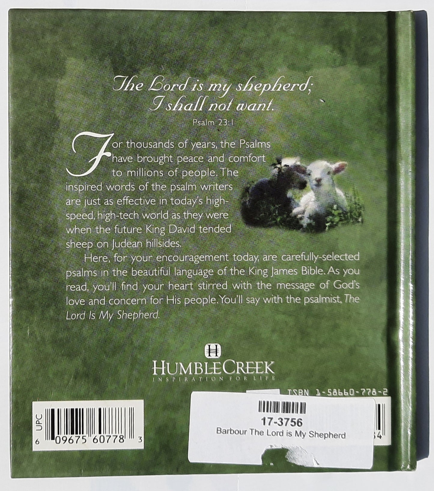 The Lord Is My Shepherd Gift Book (Very good, 2000, HC, 36 pages, Barbour Publishing)
