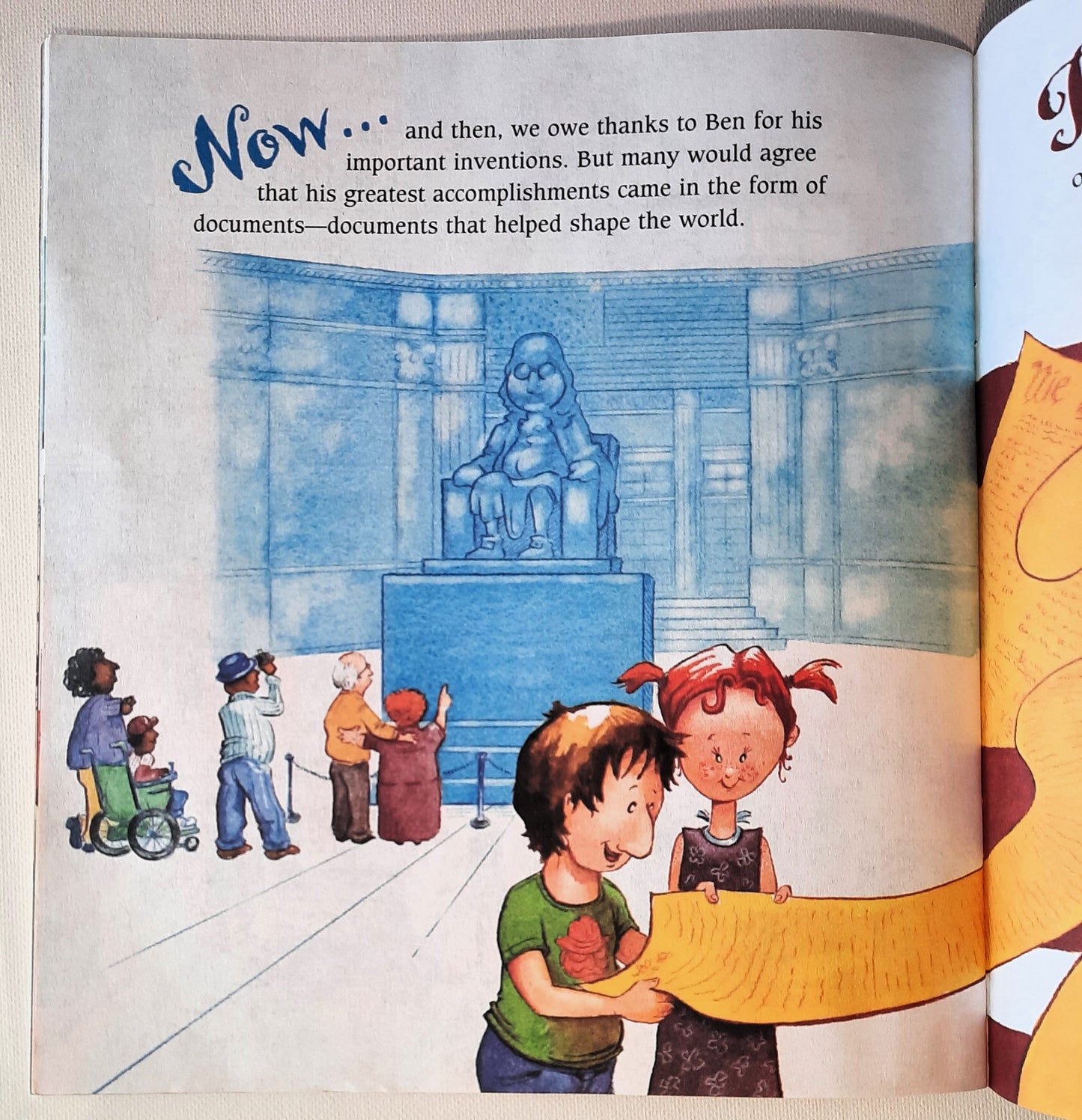 Now & Ben: The Modern Inventions of Benjamin Franklin by Gene Barretta (Very Good, 2012, Pbk, 40 pages, Scholastic)