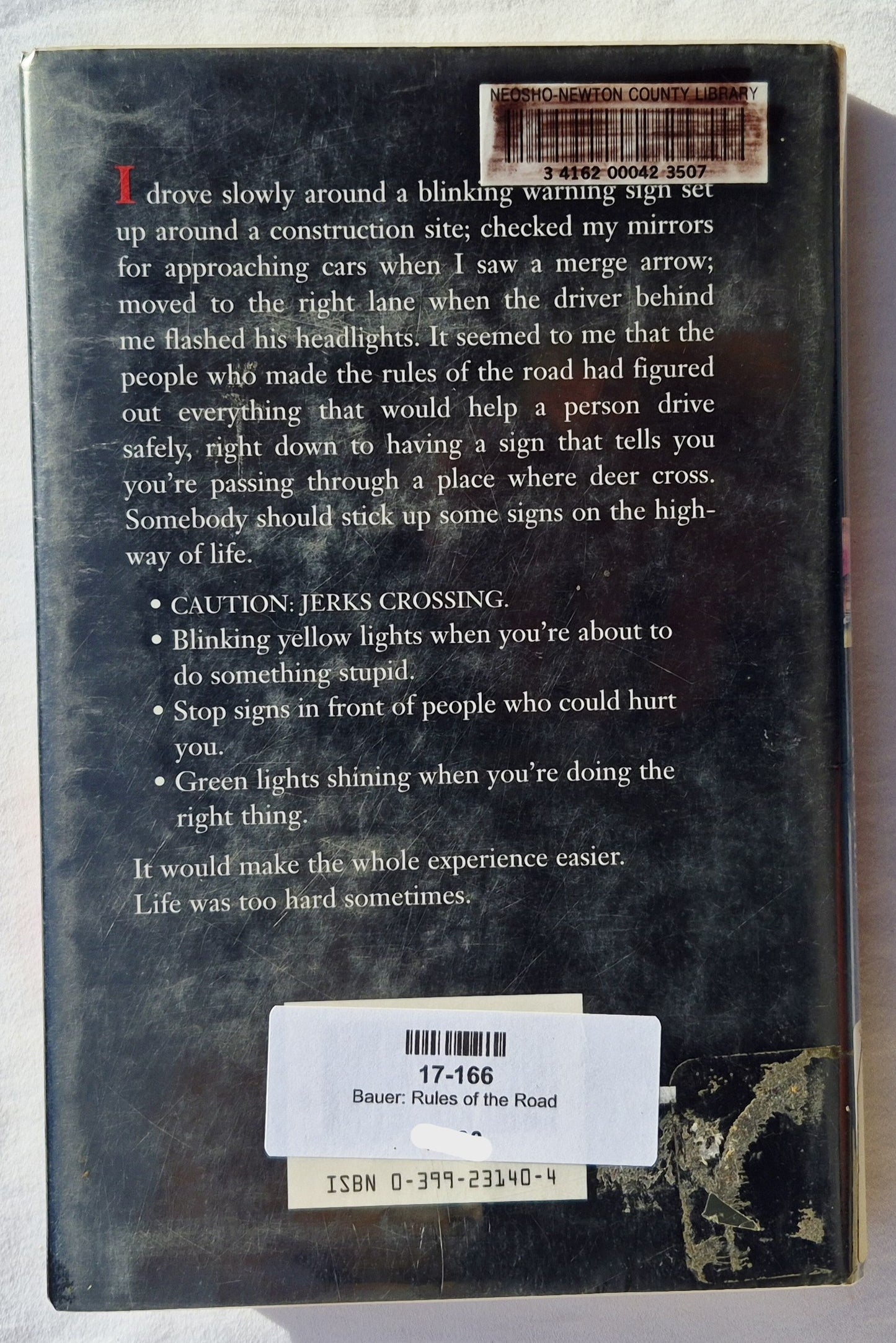 Rules of the Road von Joan Bauer (Sehr gut, HC, 1998, G.P. Putnam's Sons, 201 Seiten)