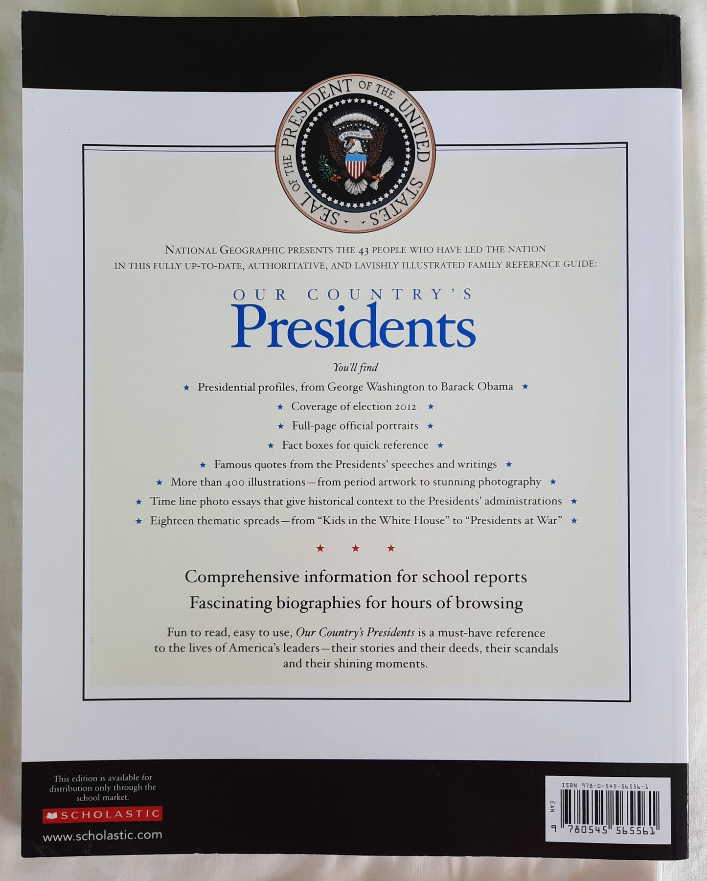 Our Country's Presidents by Ann Bausum (New, 2013, Pbk, 224 pages, Scholastic)