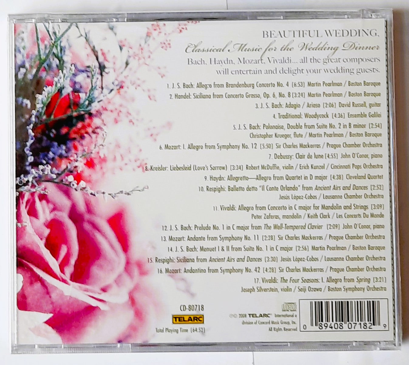 Beautiful Wedding: Klassische Musik für das Hochzeitsdinner Audio CD (Neu, 2008, Telarc, Spieldauer 64:52 Minuten)