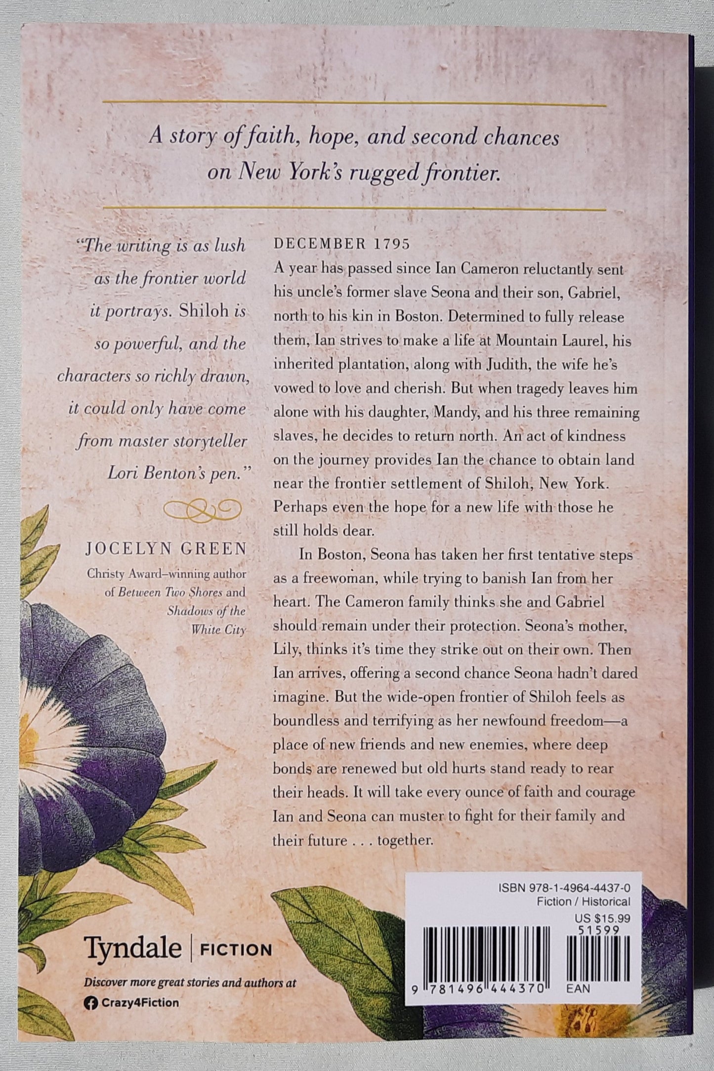 Shiloh by Lori Benton (Kindred #2, New, 2021, Pbk, 429 pages, Tyndale Fiction)