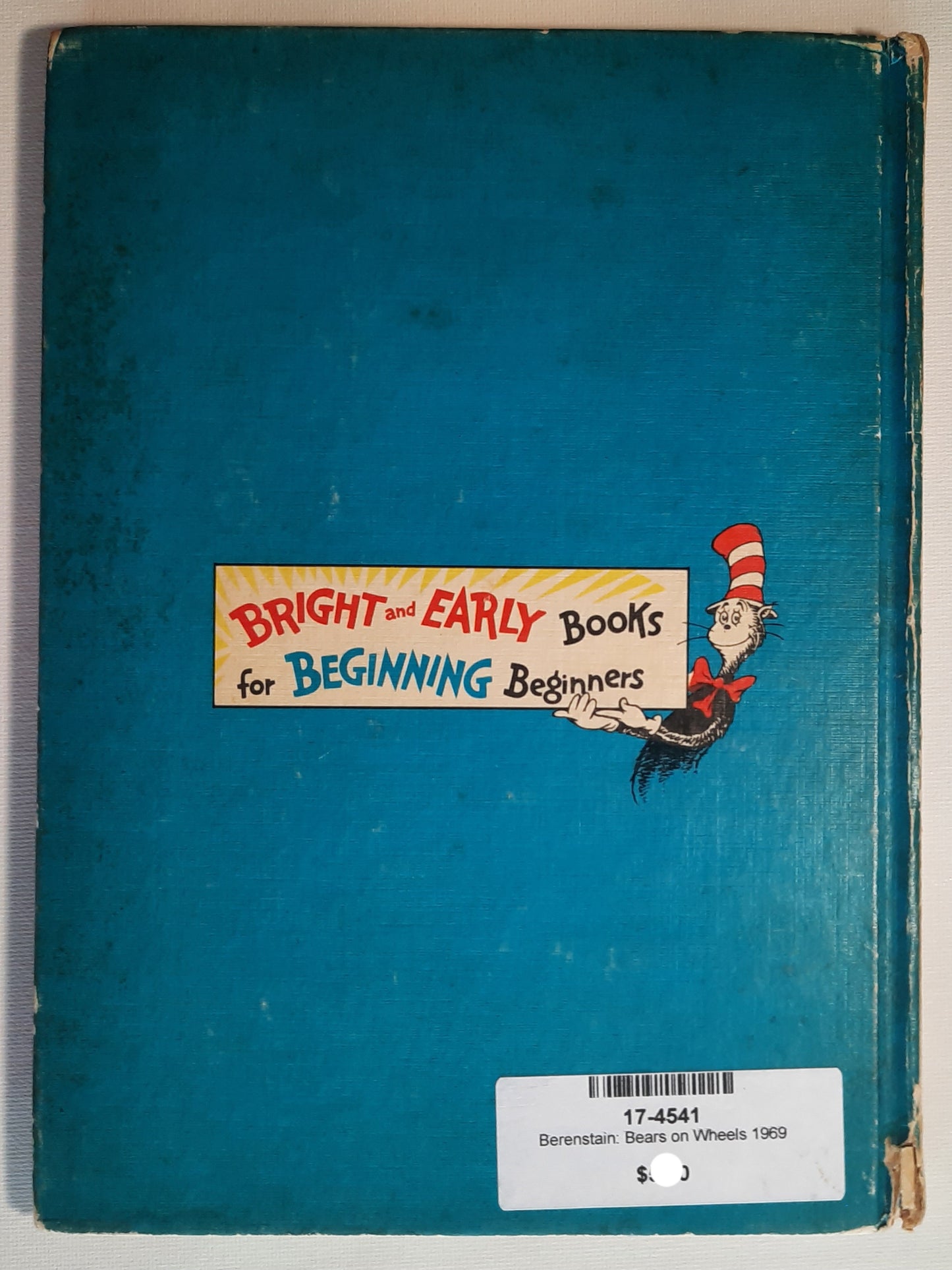 Bears on Wheels: A Bright and Early Counting Book by Stan and Jan Berenstain (Good, 1969, HC, 32 pages, Random House)