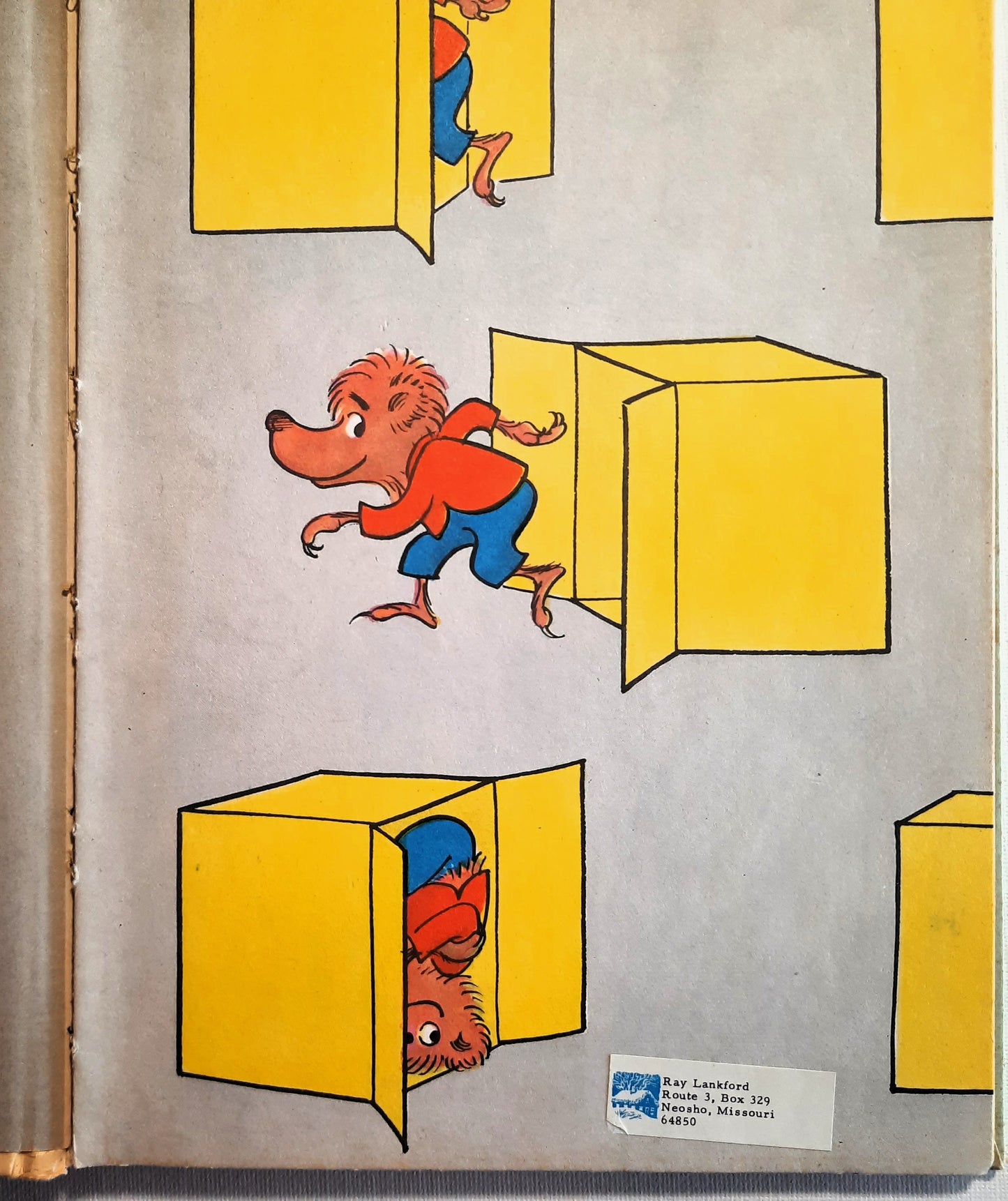 Inside Outside Upside Down by Stan and Jan Berenstain (Acceptable, 1968, HC, 32 pages, Random House)