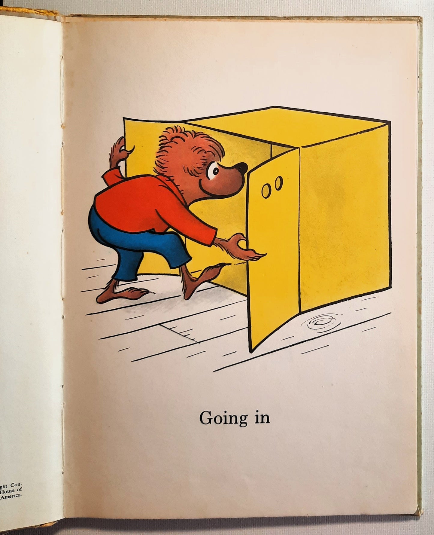 Inside Outside Upside Down by Stan and Jan Berenstain (Acceptable, 1968, HC, 32 pages, Random House)