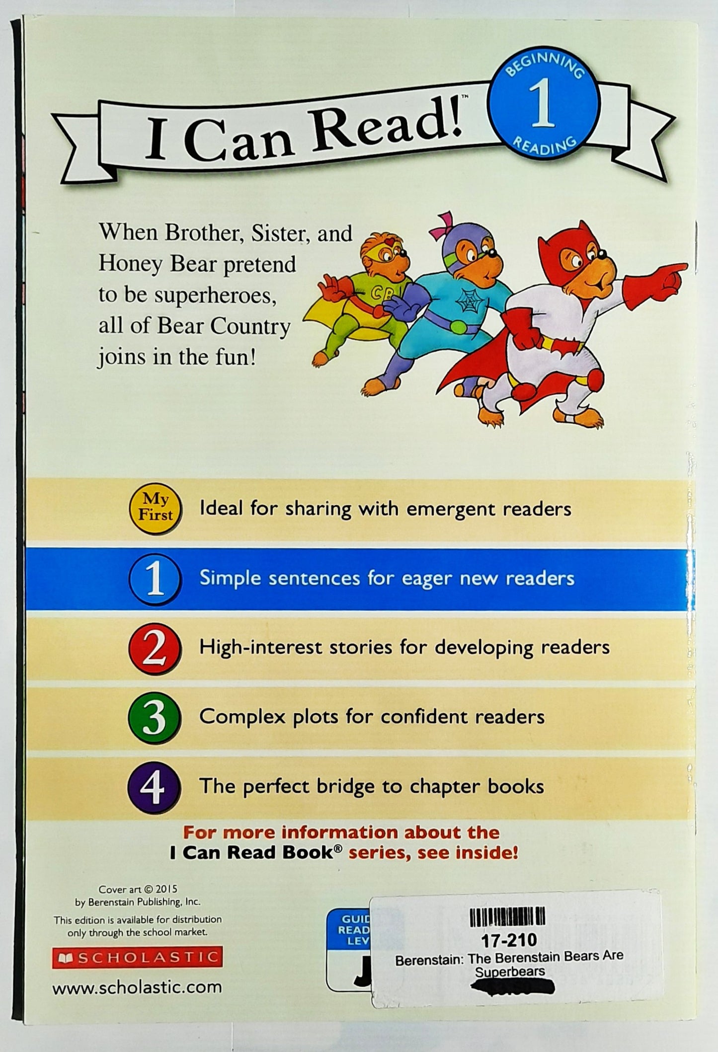 The Berenstain Bears Are Superbears by Mike Berenstain (Like New, 2016, Pbk, 32 pages, Scholastic)