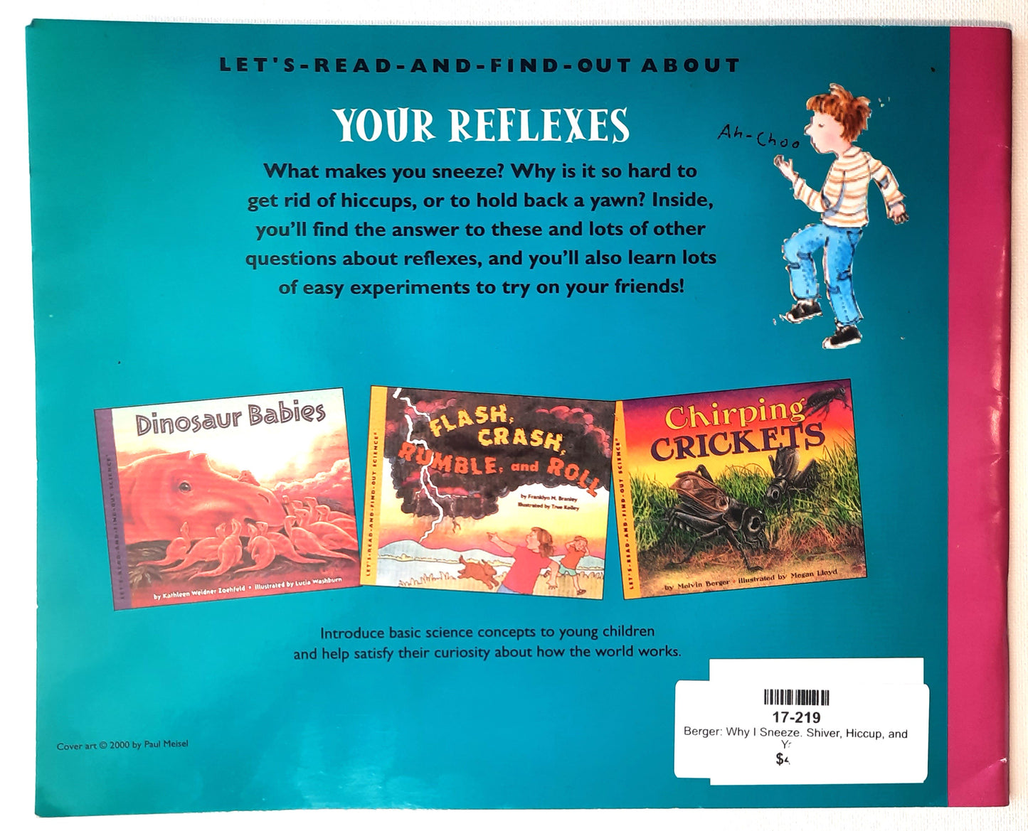 Why I Sneeze, Shiver, Hiccup, and Yawn by Melvin & Gilda Berger (Very good, 2002, Pbk, 33 pages, Scholastic)