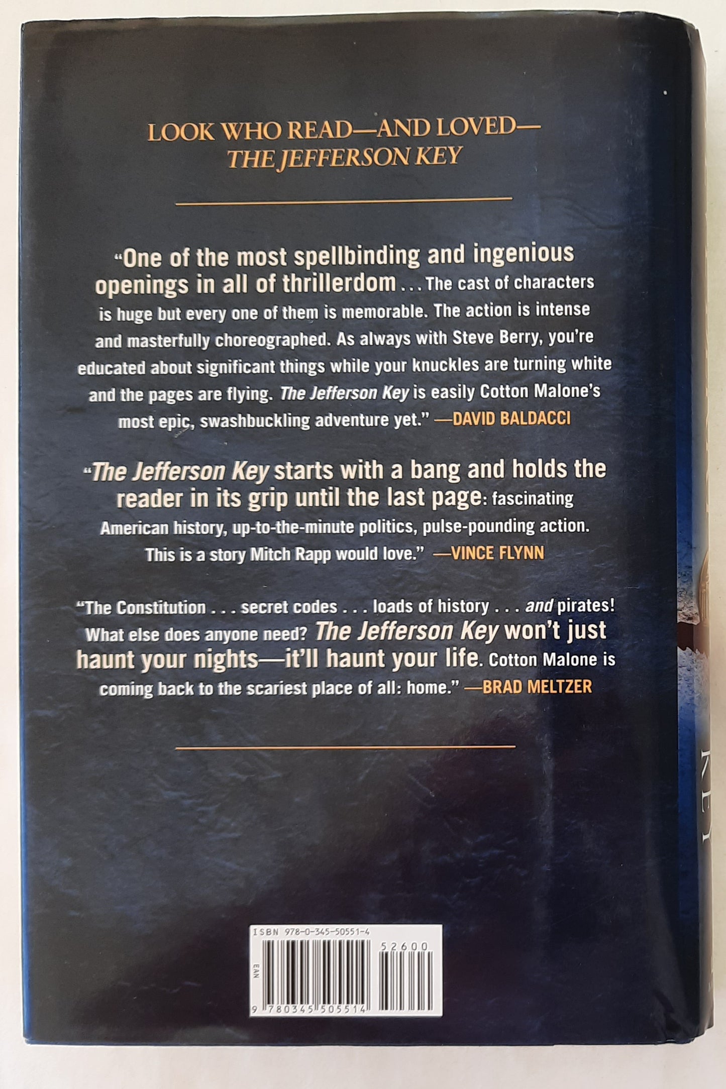 The Jefferson Key #7 by Steve Berry (Cotton Malone series, Very good, 2011, HC, 456 pages, Ballantine Books)