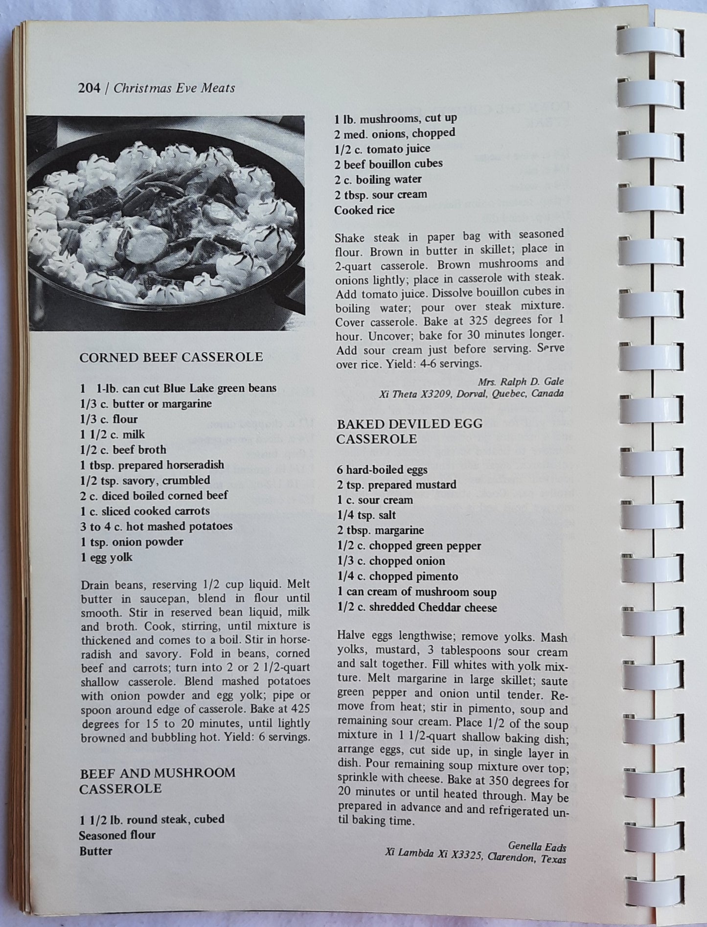 The Beta Sigma Phi International Holiday Cookbook (Good, 1971, Spiral Pbk, Favorite Recipes Press)