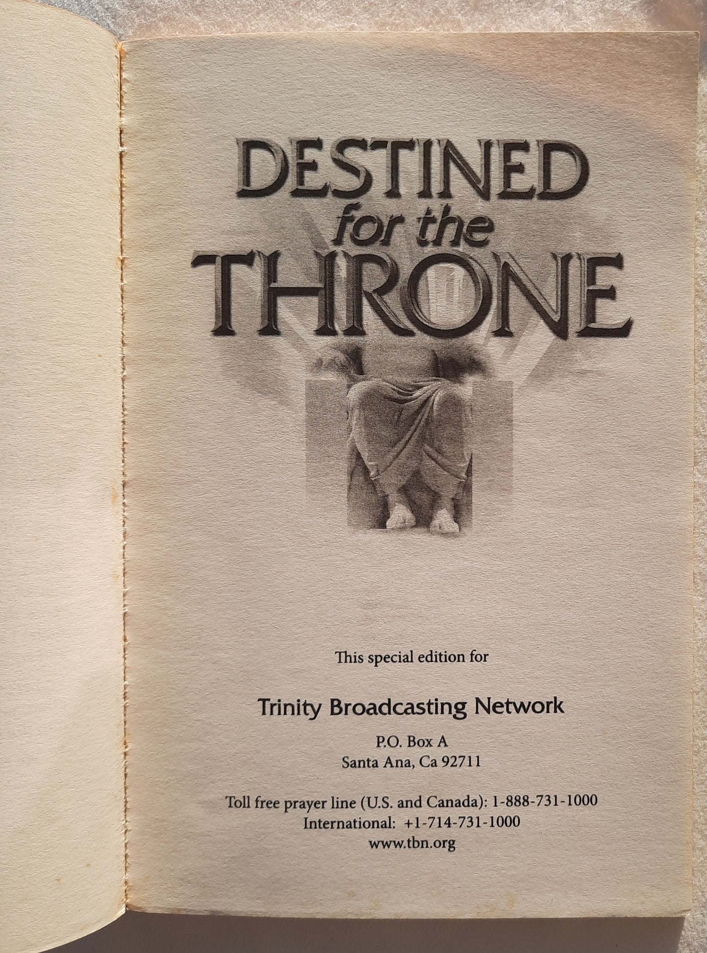 Destined for the Throne by Paul E. Billheimer (Good, 1978, Pbk, 134 pages, Trinity Broadcasting Network)