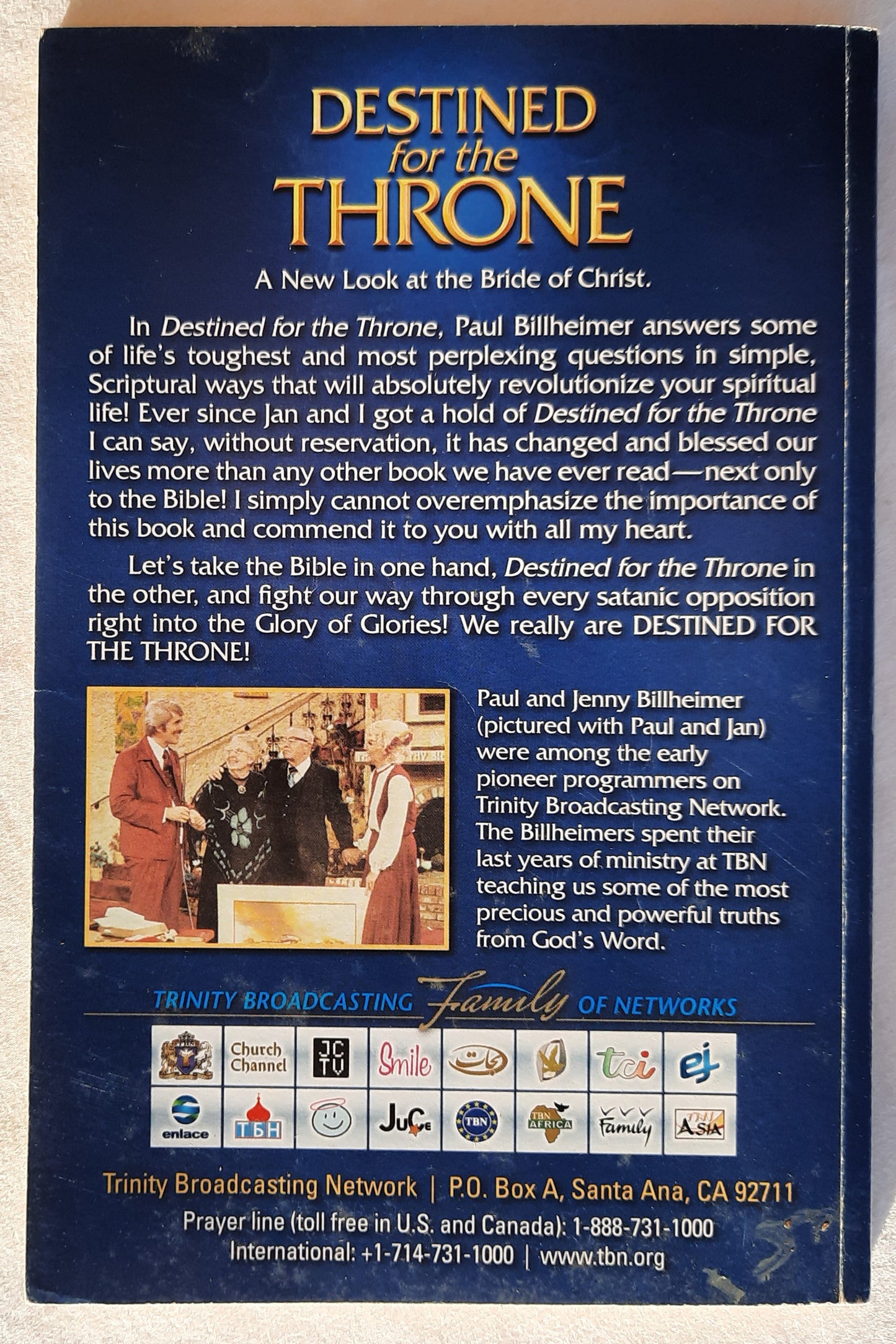 Destined for the Throne by Paul E. Billheimer (Good, 1978, Pbk, 134 pages, Trinity Broadcasting Network)