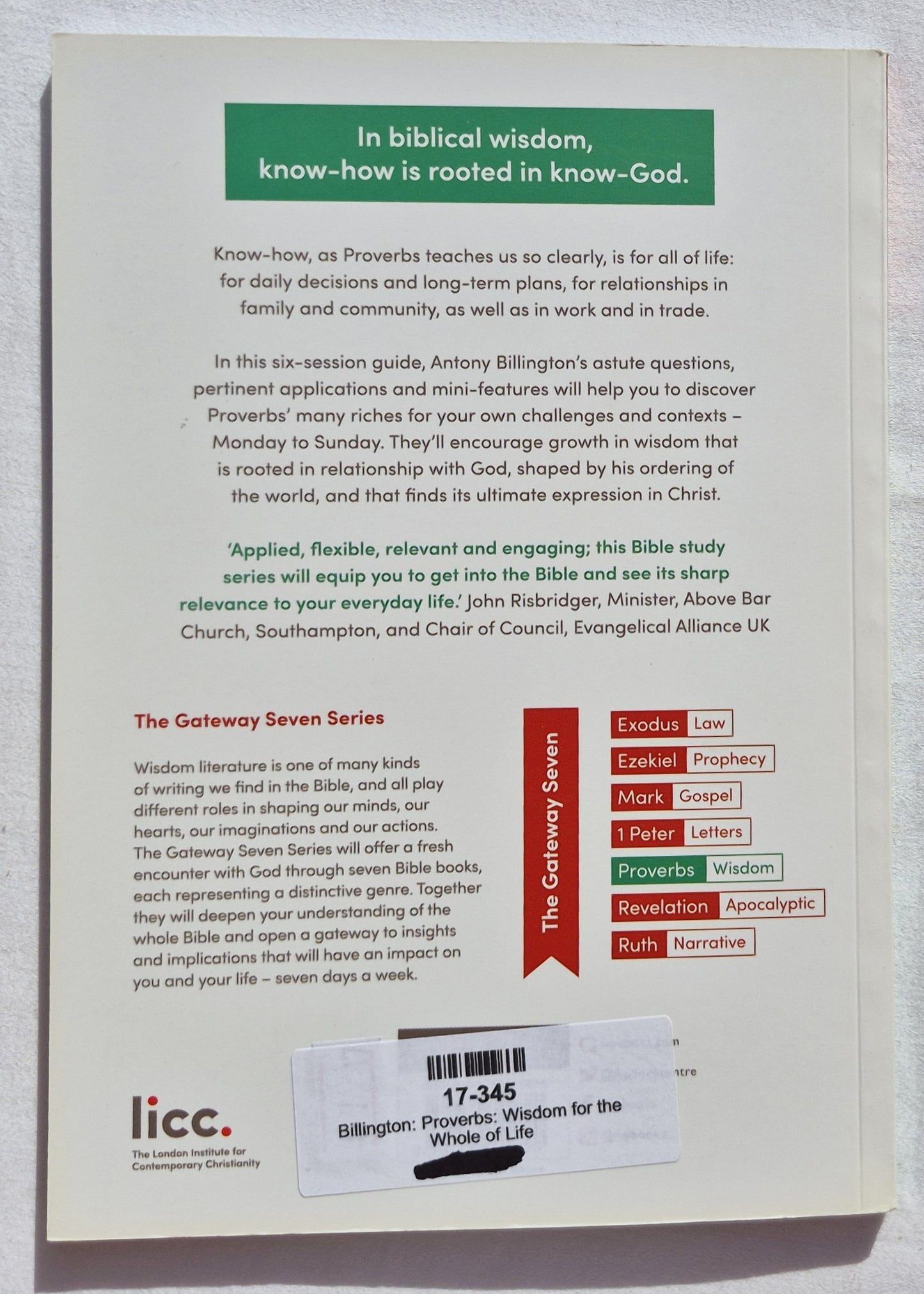 Sprüche: Weisheit für das ganze Leben von Antony Billington (Neu, 2019, Tb, 72 Seiten, IVP UK)