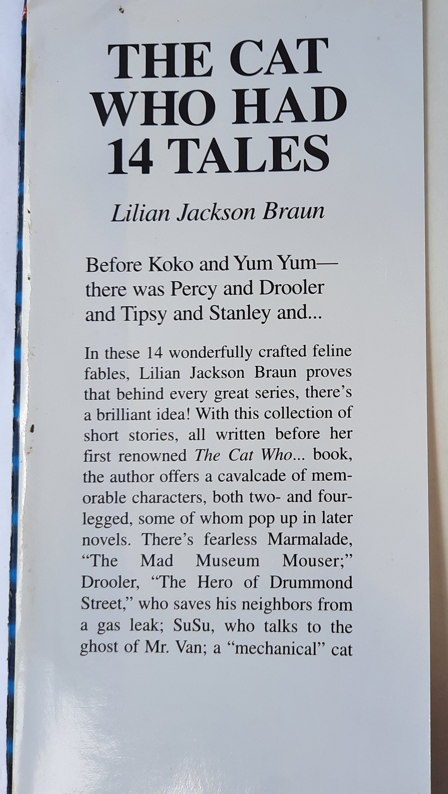 The Cat Who Had 14 Tales #1 by Lilian Jackson Braun (Good, 1988, HC, 244 pages, Jove)