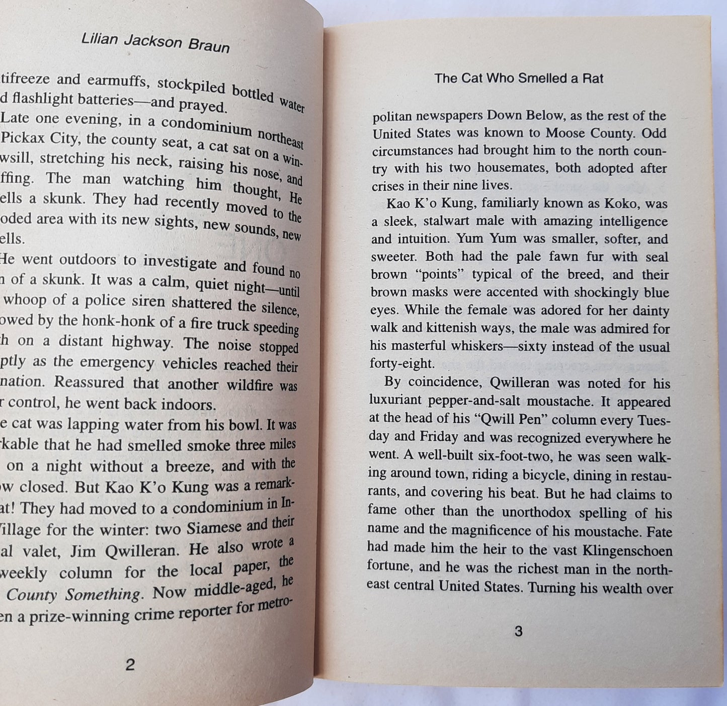 The Cat Who Smelled a Rat #23 by Lilian Jackson Braun (Good, 2002, Pbk, 304 pages, Penguin Publishing)