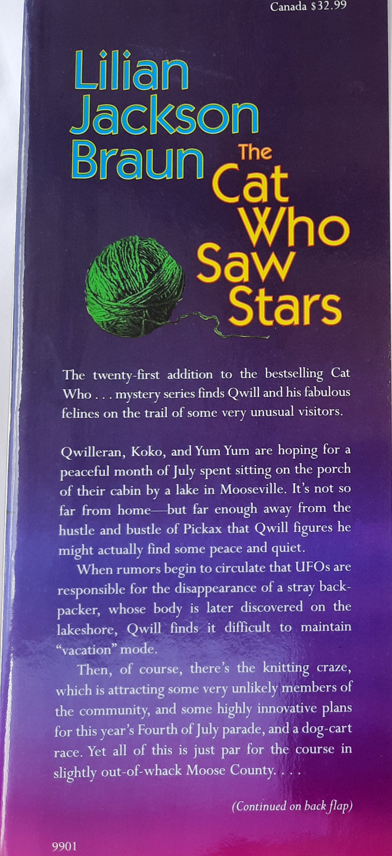 The Cat Who Saw Stars #21 by Lilian Jackson Braun (Very Good, 1999, HC, 227 pages, G.P. Putnam's Sons)