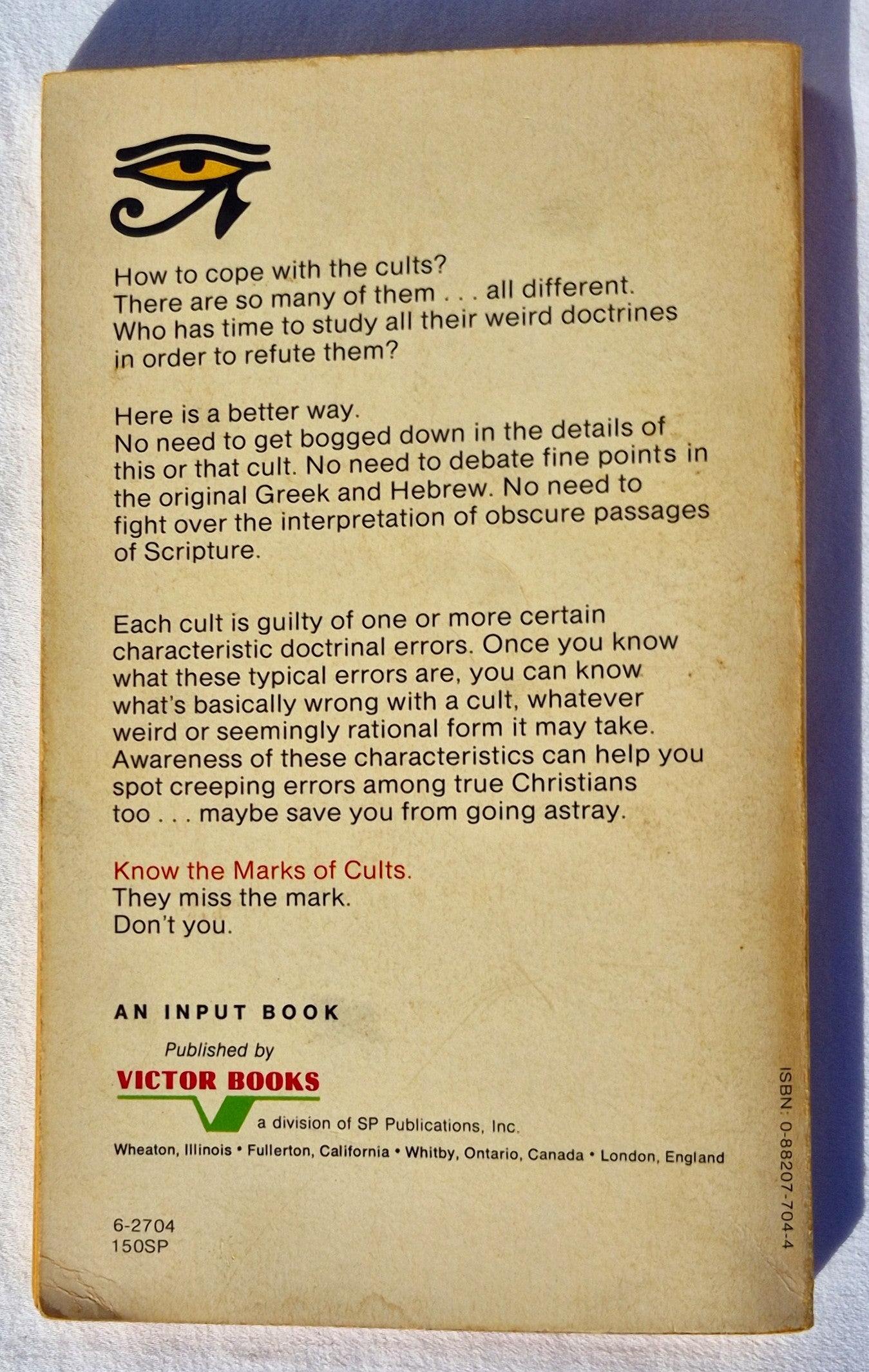 Die Kennzeichen von Sekten: Die 12 grundlegenden Irrtümer falscher Religion von Dave Breese (Gut, 1975, Tb, 128 Seiten, Victor Books)
