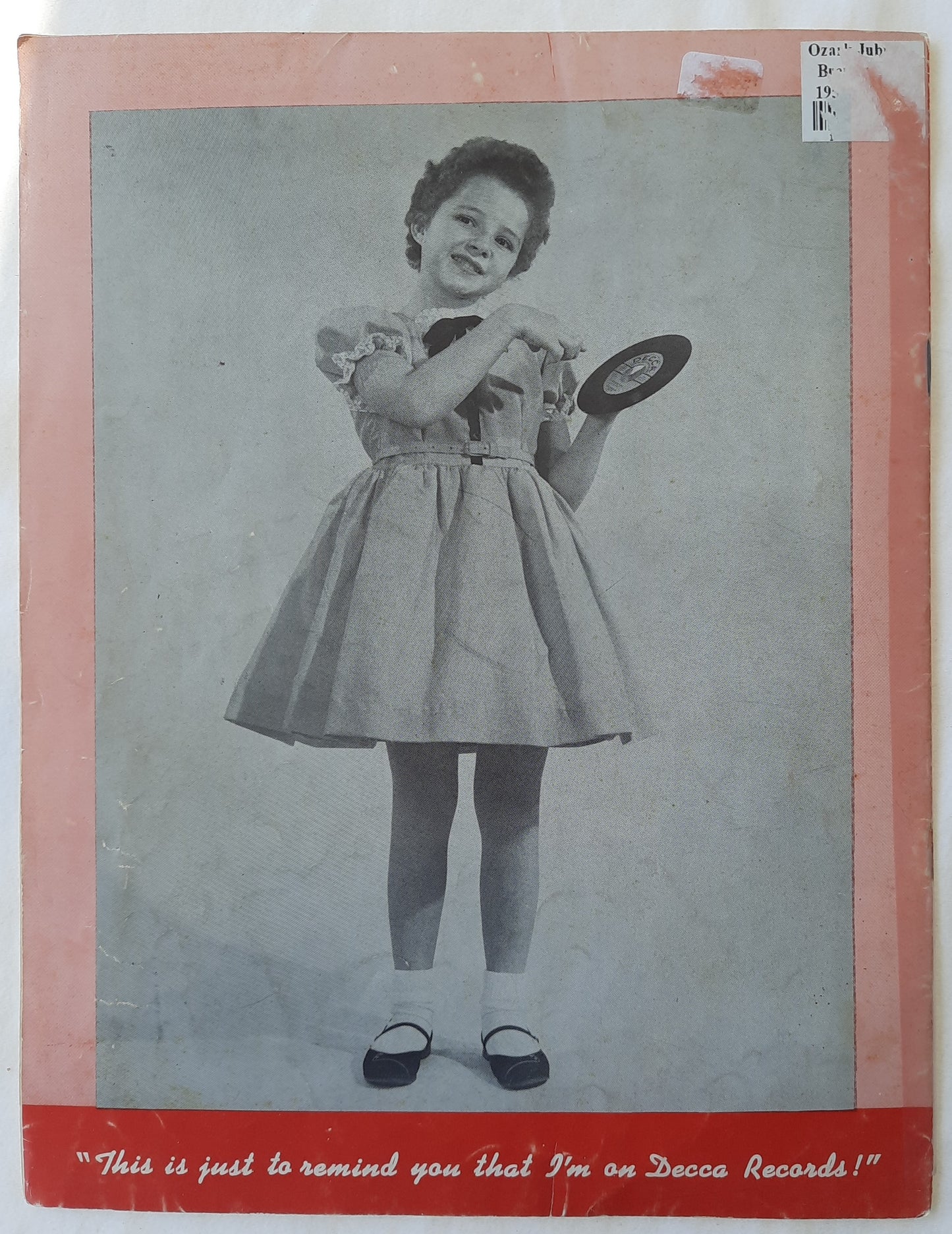 Brenda Lee Souvenir Album Ozarks Jubilee VINTAGE 1957 - Gift, Collectible, Good condition