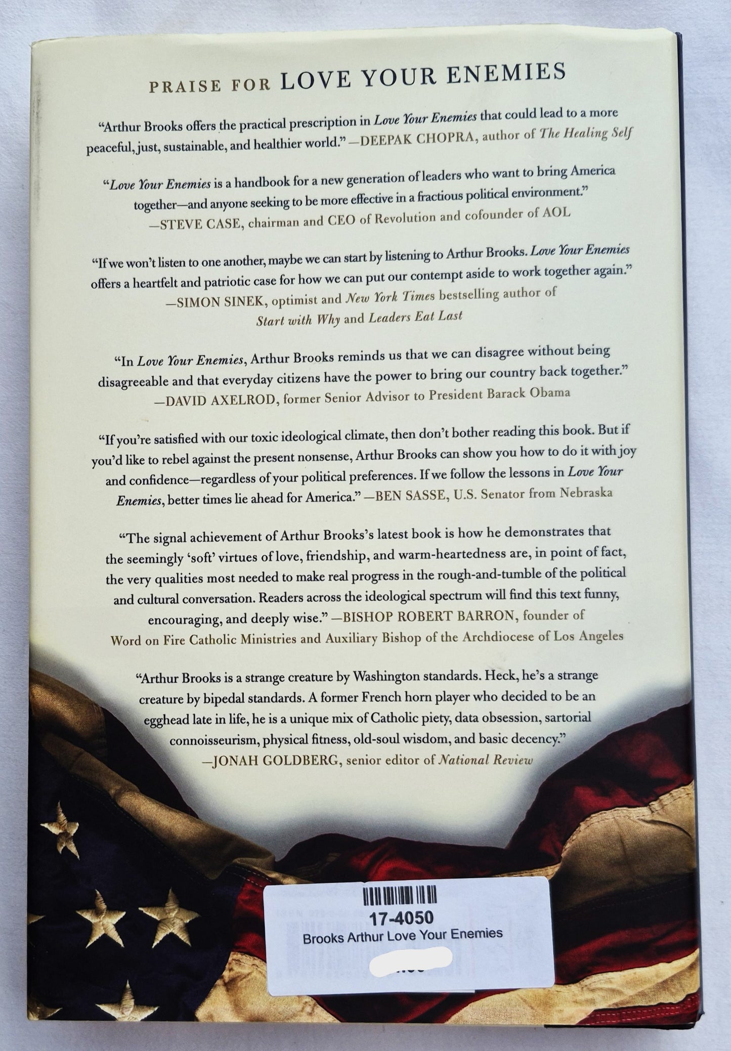 Love Your Enemies: How Decent People Can Save America From the Culture of Contempt von Arthur C. Brooks (Sehr gut, 2019, gebunden, 242 Seiten, Broadside Books)
