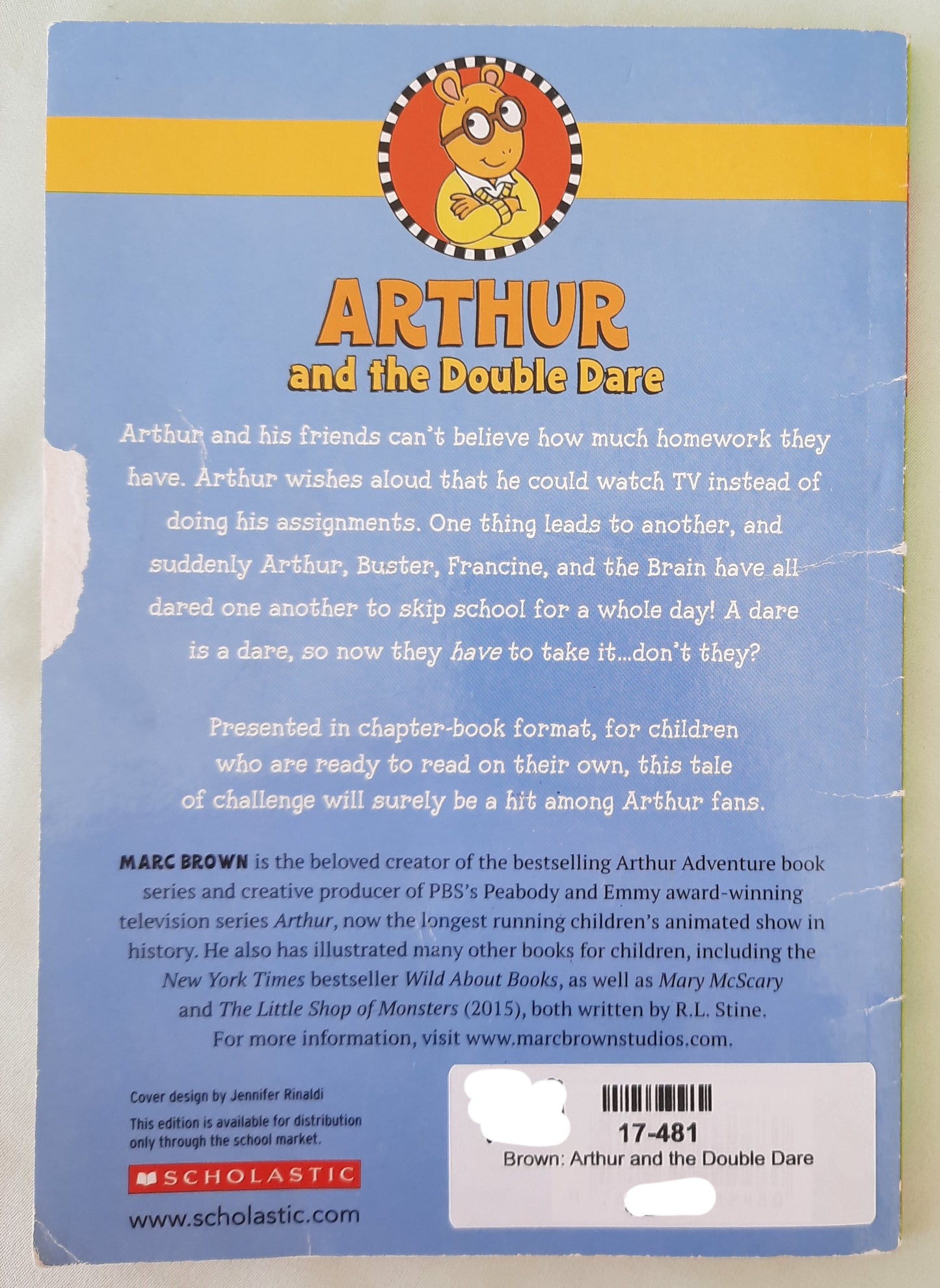 Arthur and the Double Dare by Marc Brown; Stephen Krensky (Good, 2018, Pbk, 56 pages, Scholastic)